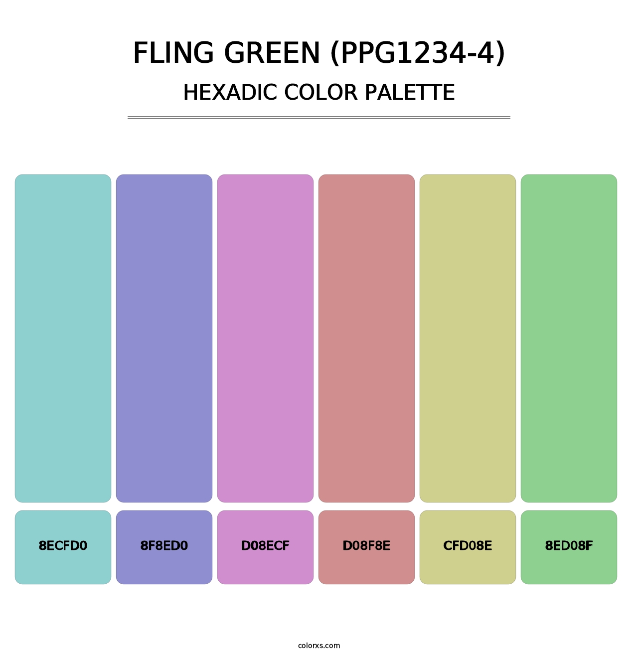 Fling Green (PPG1234-4) - Hexadic Color Palette