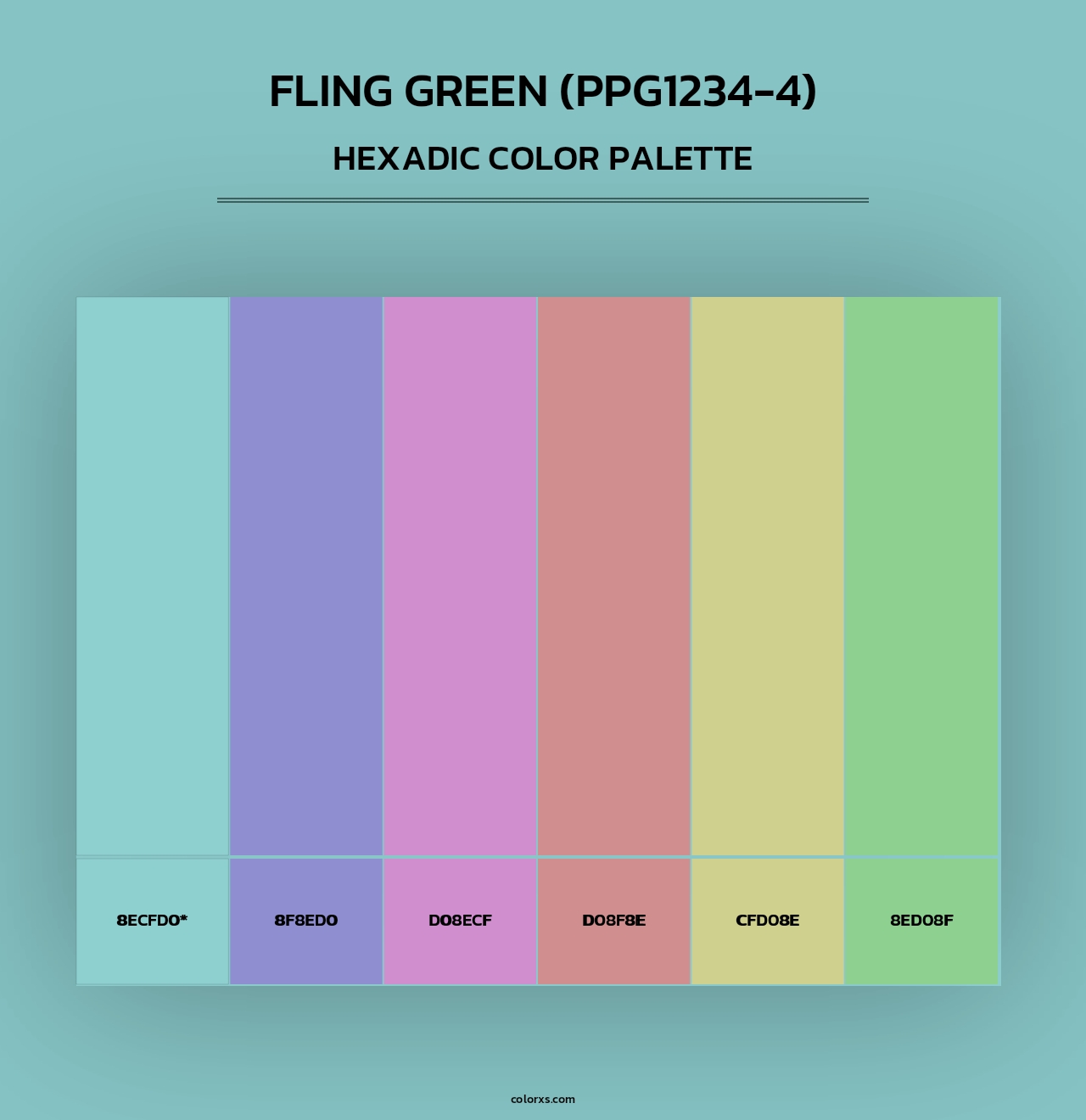 Fling Green (PPG1234-4) - Hexadic Color Palette