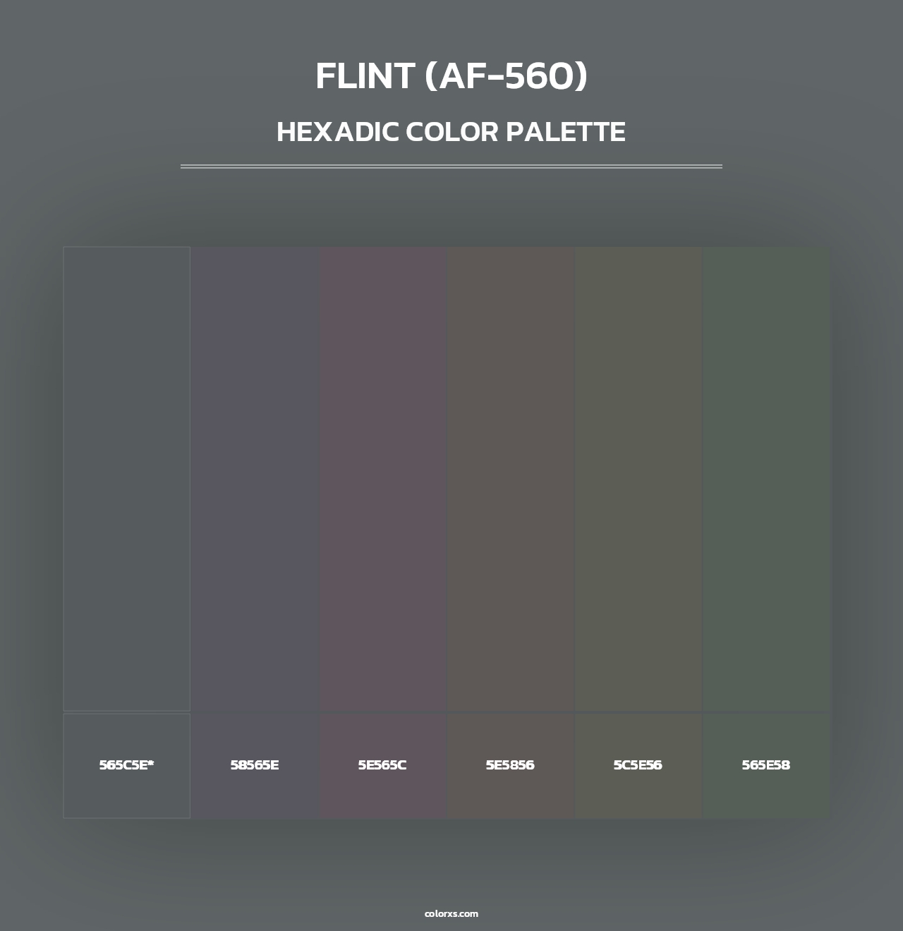 Flint (AF-560) - Hexadic Color Palette