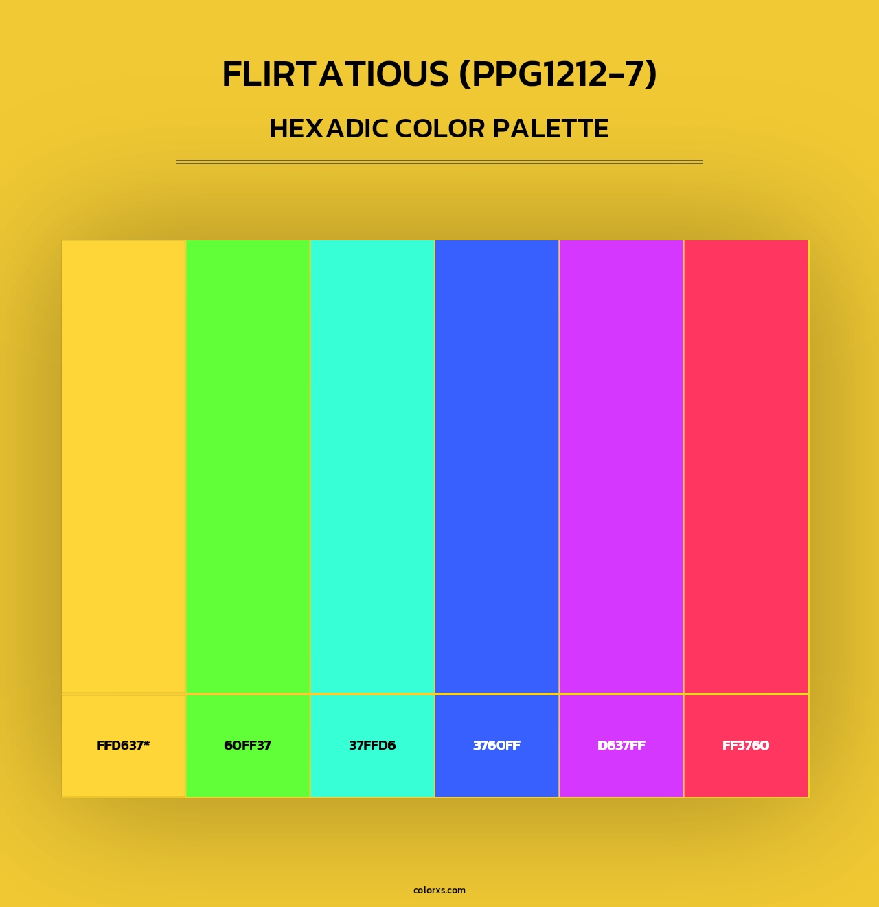Flirtatious (PPG1212-7) - Hexadic Color Palette