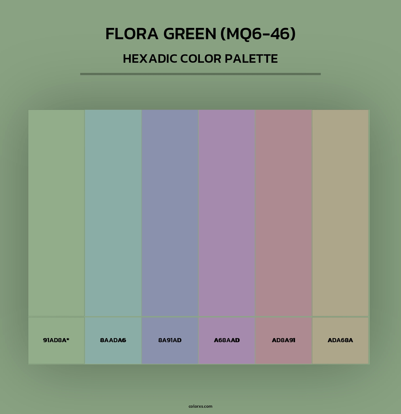 Flora Green (MQ6-46) - Hexadic Color Palette
