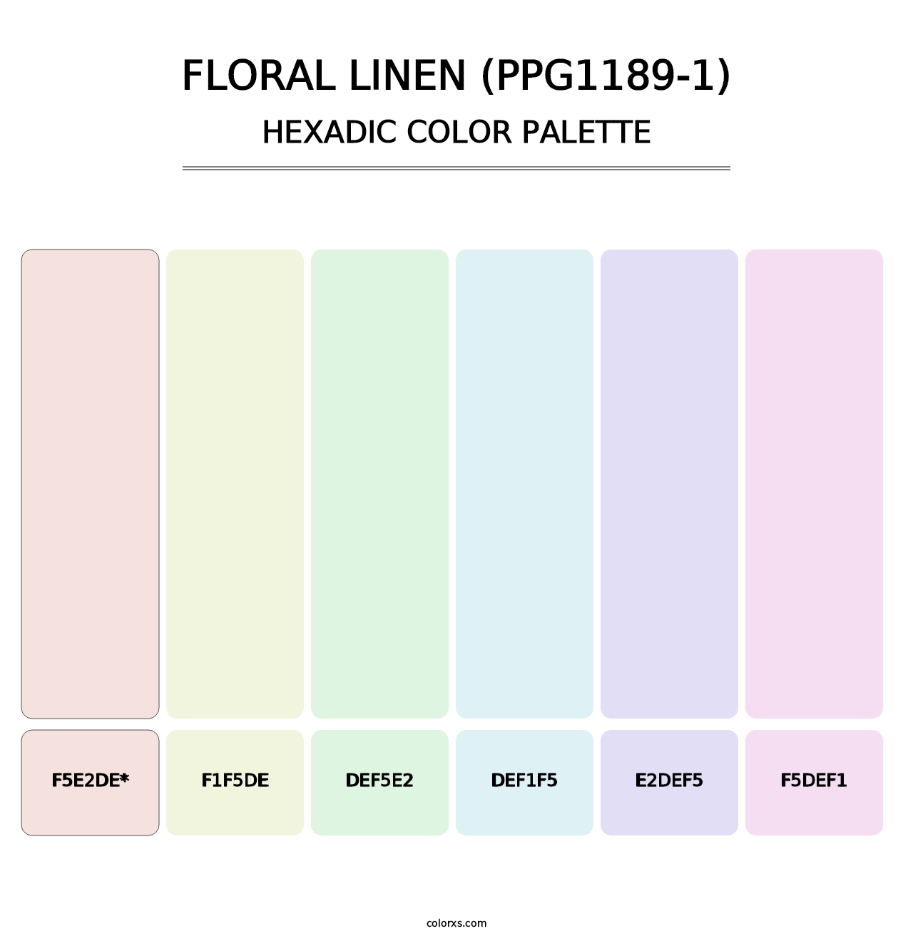 Floral Linen (PPG1189-1) - Hexadic Color Palette