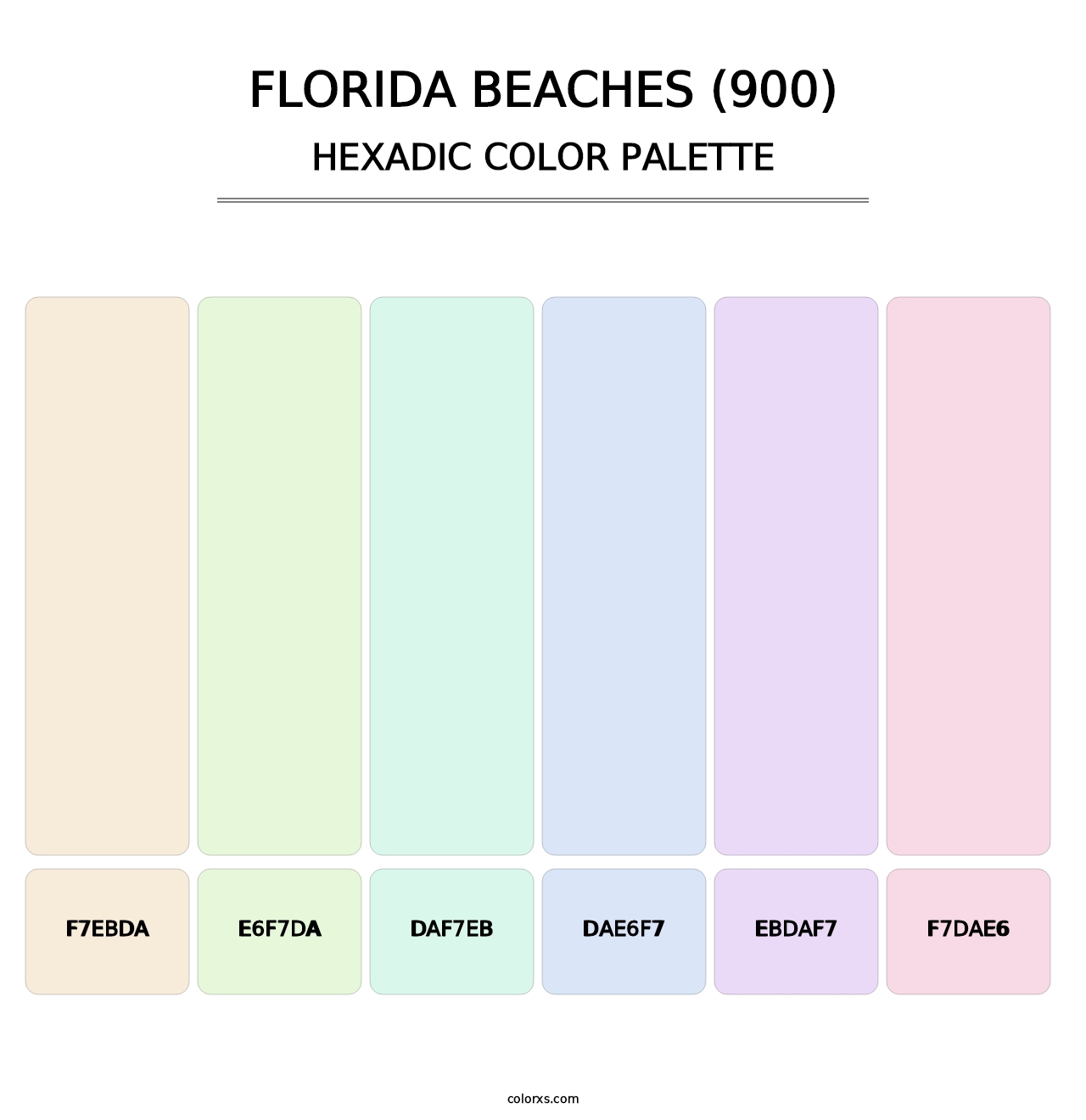Florida Beaches (900) - Hexadic Color Palette