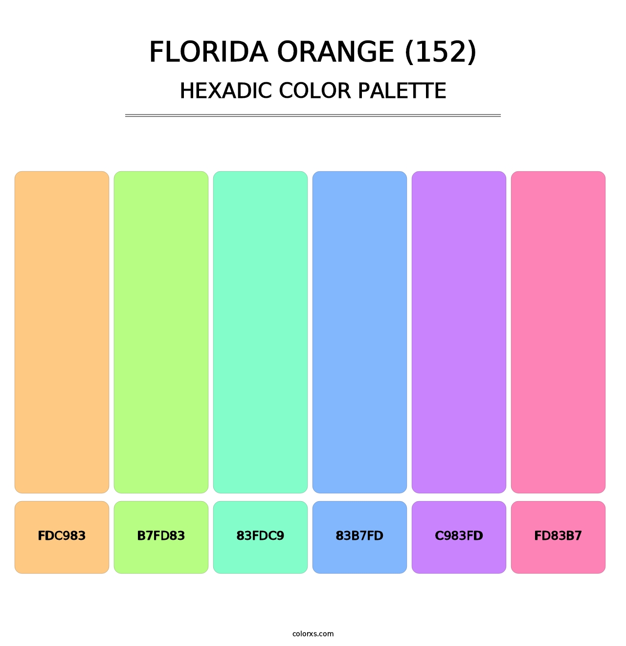 Florida Orange (152) - Hexadic Color Palette