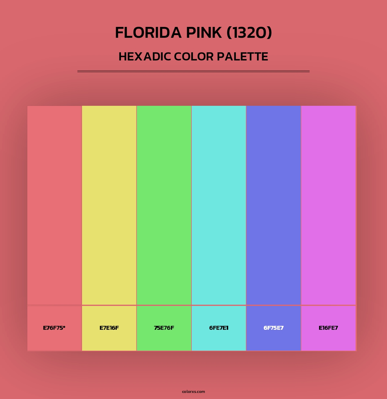 Florida Pink (1320) - Hexadic Color Palette