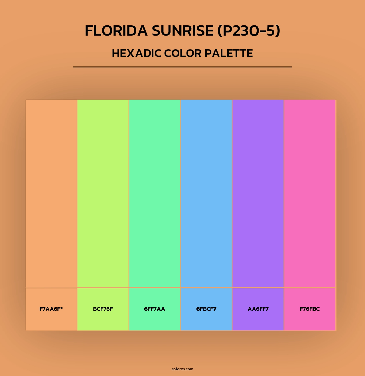 Florida Sunrise (P230-5) - Hexadic Color Palette