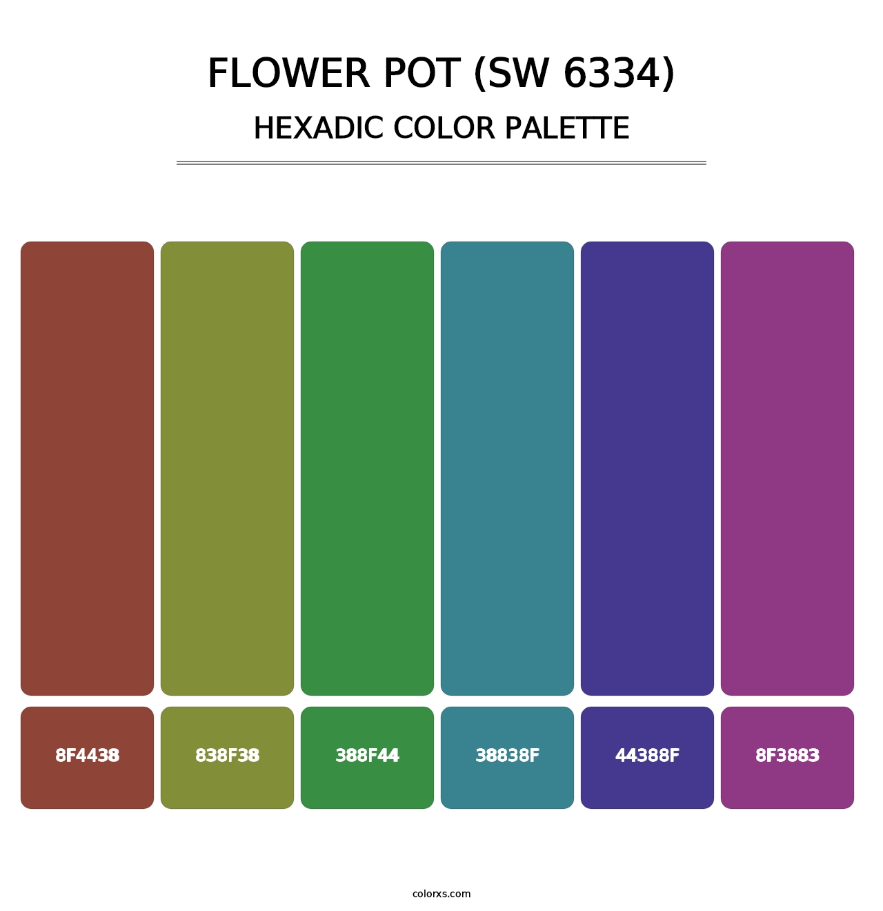 Flower Pot (SW 6334) - Hexadic Color Palette