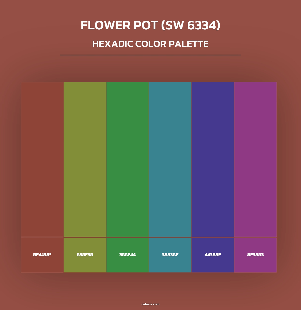 Flower Pot (SW 6334) - Hexadic Color Palette