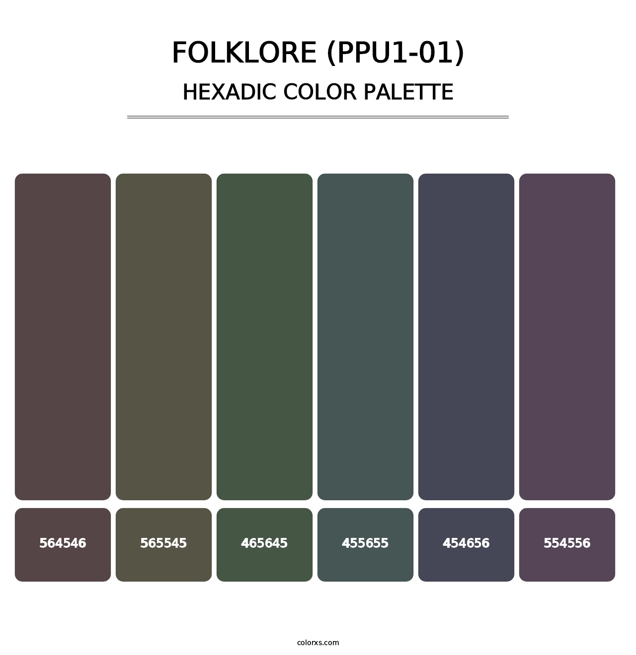 Folklore (PPU1-01) - Hexadic Color Palette