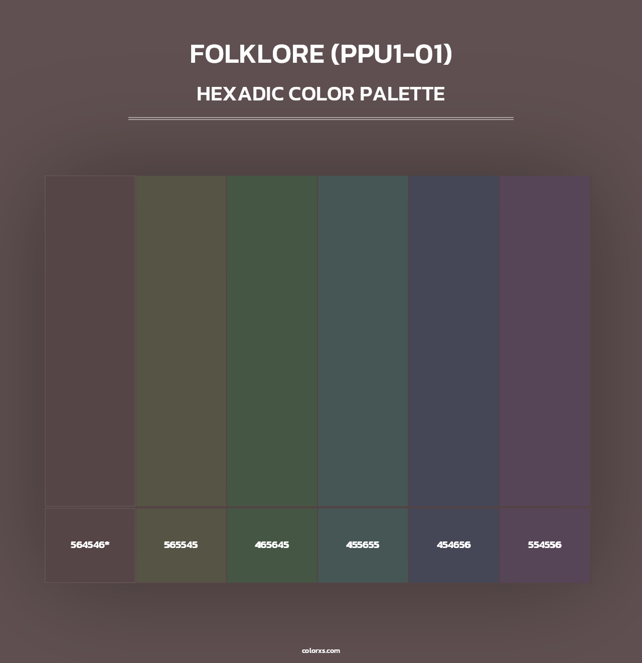 Folklore (PPU1-01) - Hexadic Color Palette