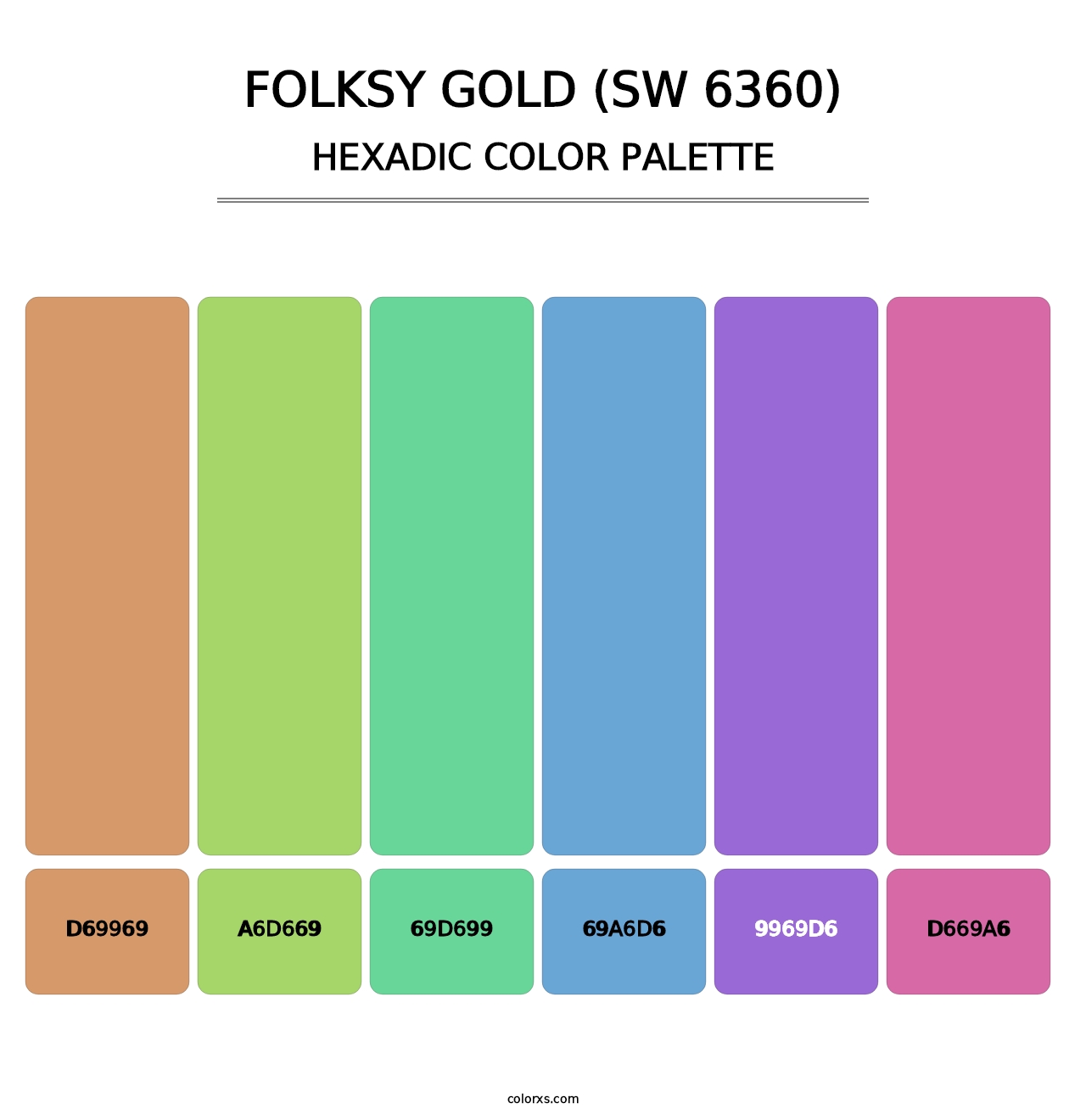 Folksy Gold (SW 6360) - Hexadic Color Palette