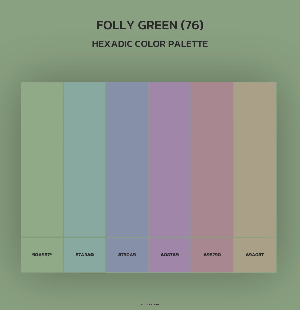 Folly Green (76) - Hexadic Color Palette