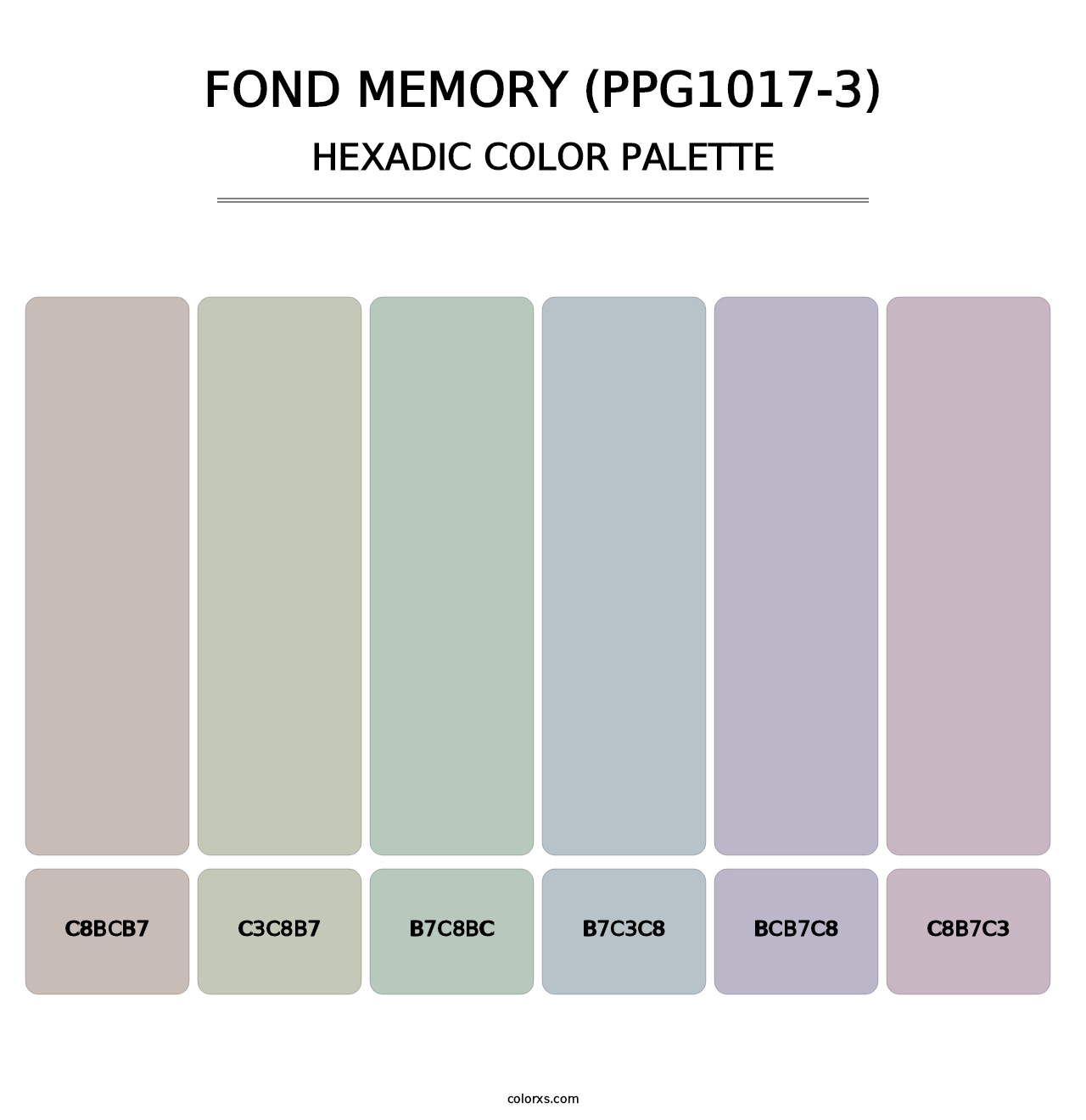 Fond Memory (PPG1017-3) - Hexadic Color Palette