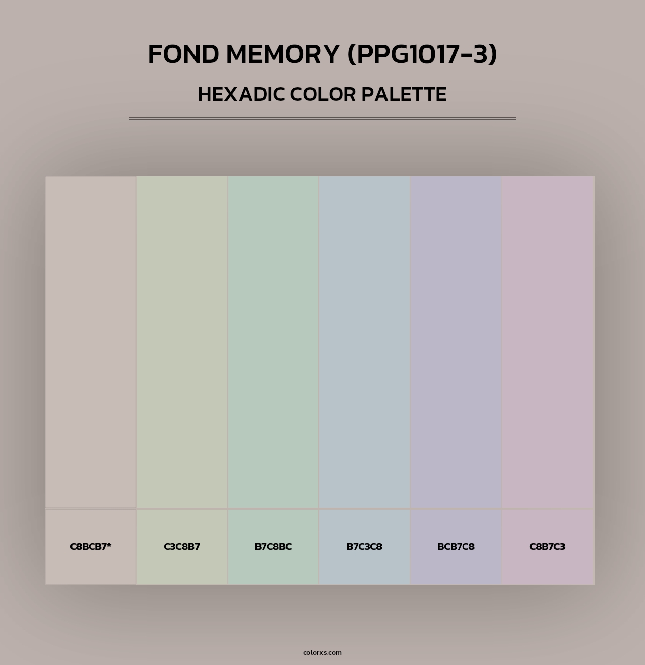 Fond Memory (PPG1017-3) - Hexadic Color Palette
