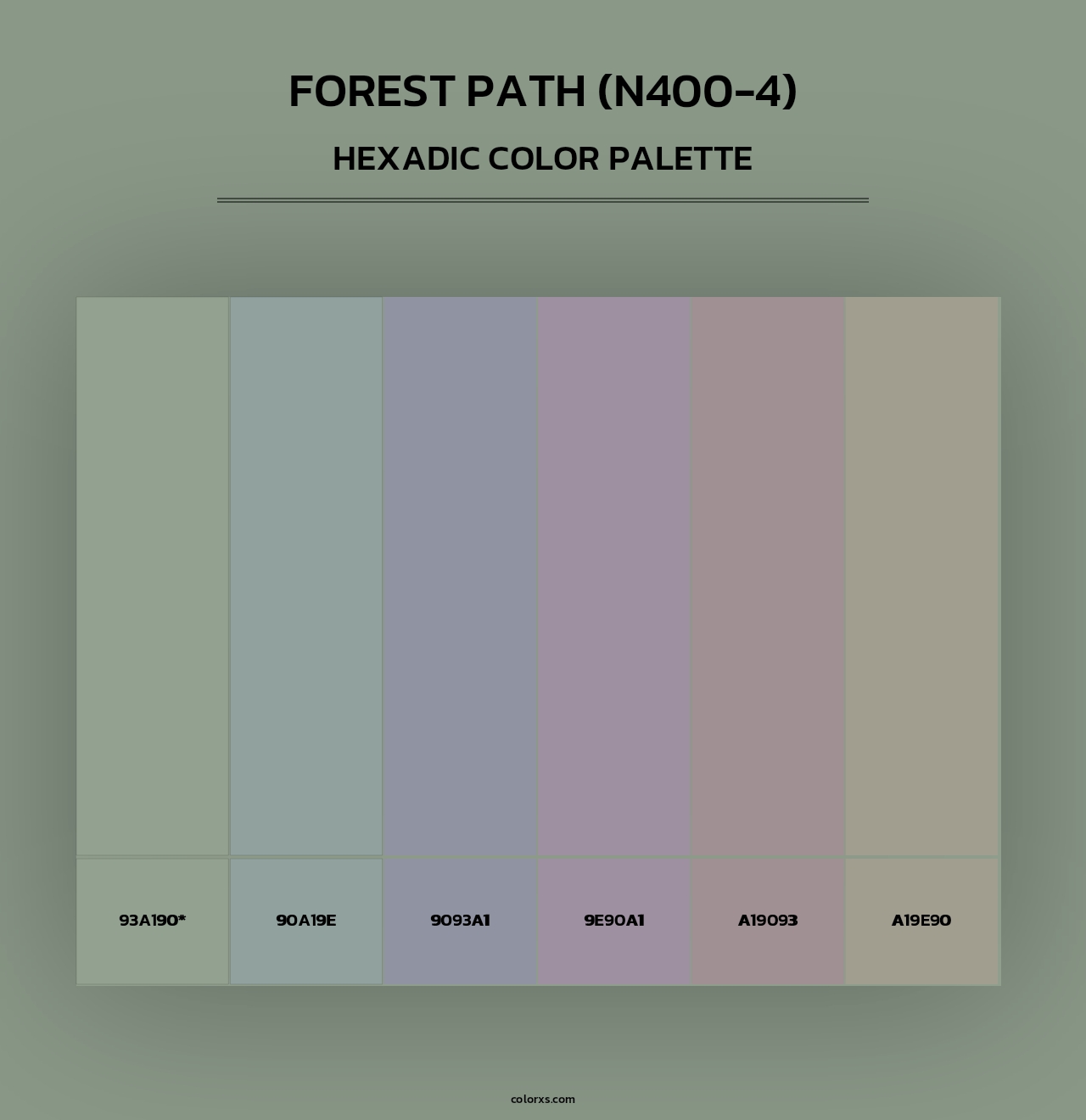 Forest Path (N400-4) - Hexadic Color Palette
