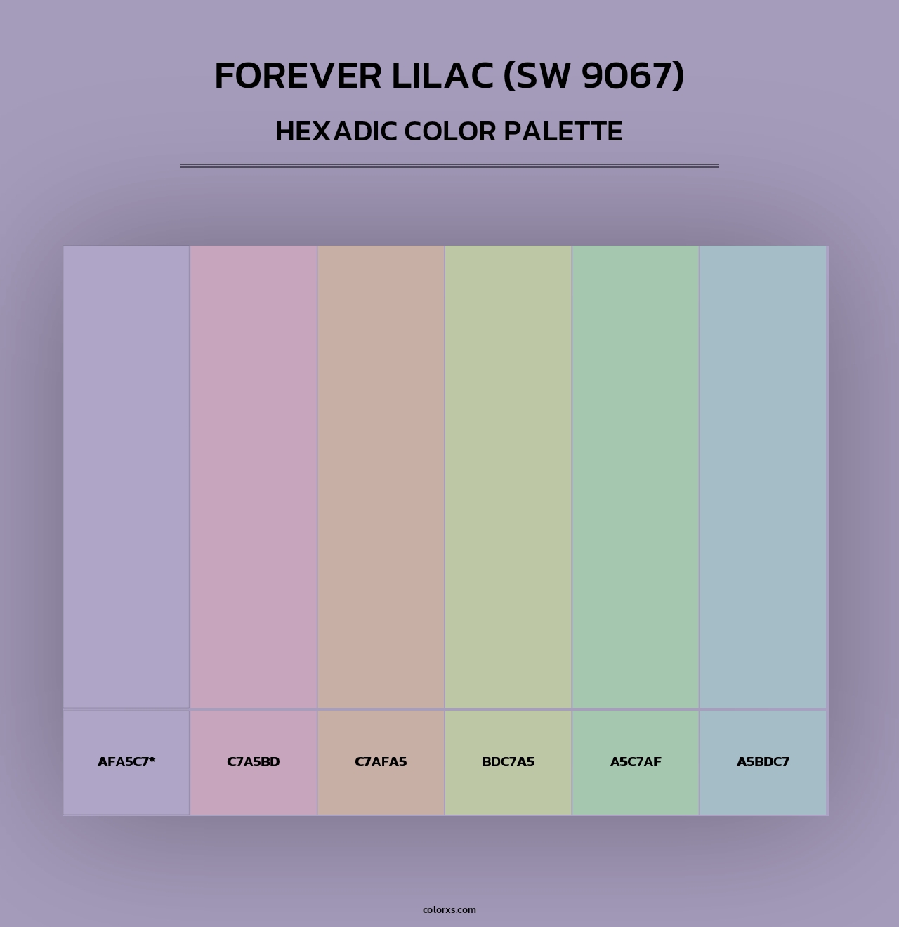 Forever Lilac (SW 9067) - Hexadic Color Palette