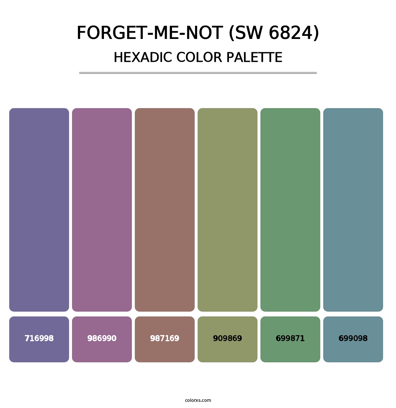 Forget-Me-Not (SW 6824) - Hexadic Color Palette