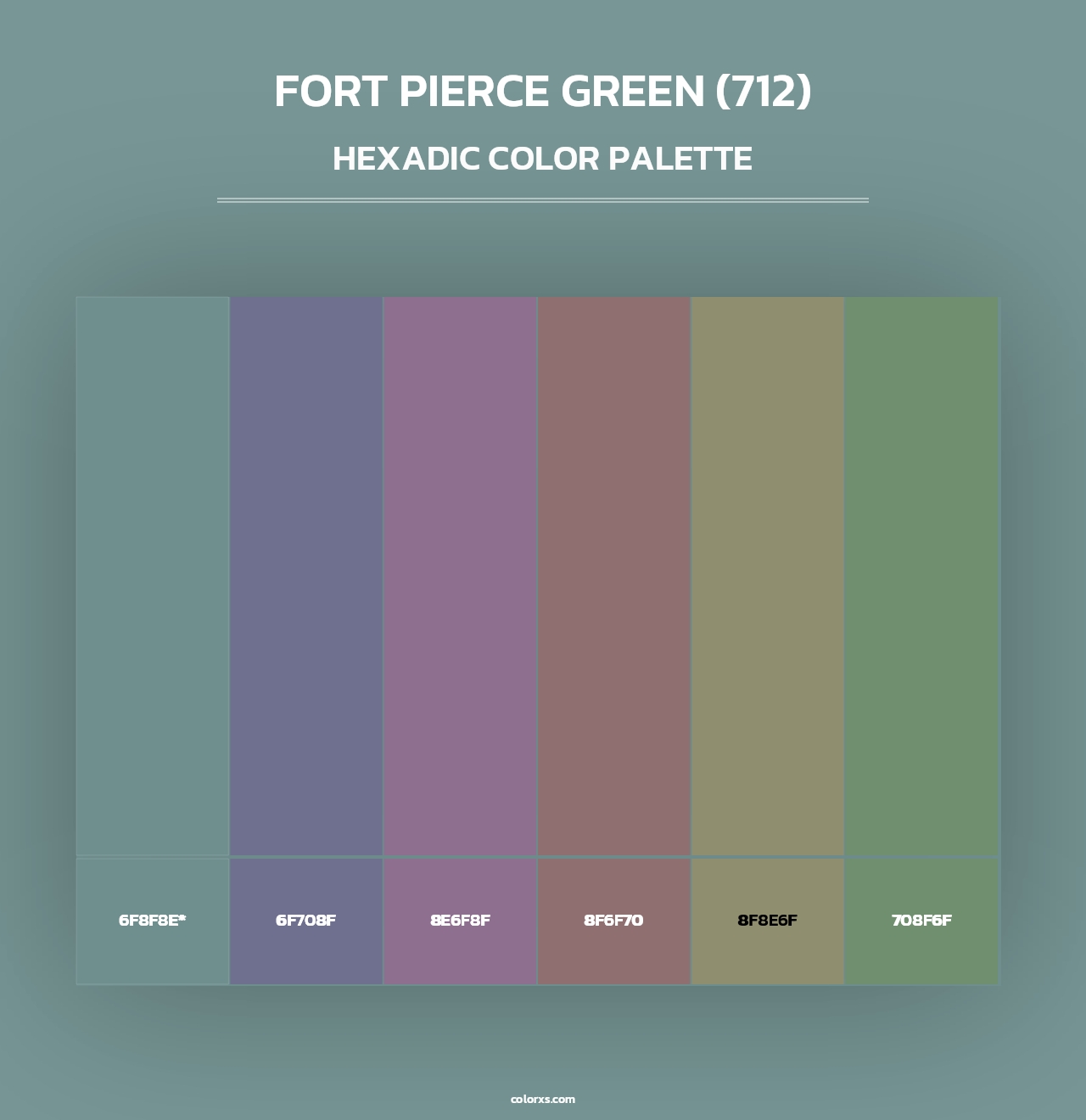 Fort Pierce Green (712) - Hexadic Color Palette