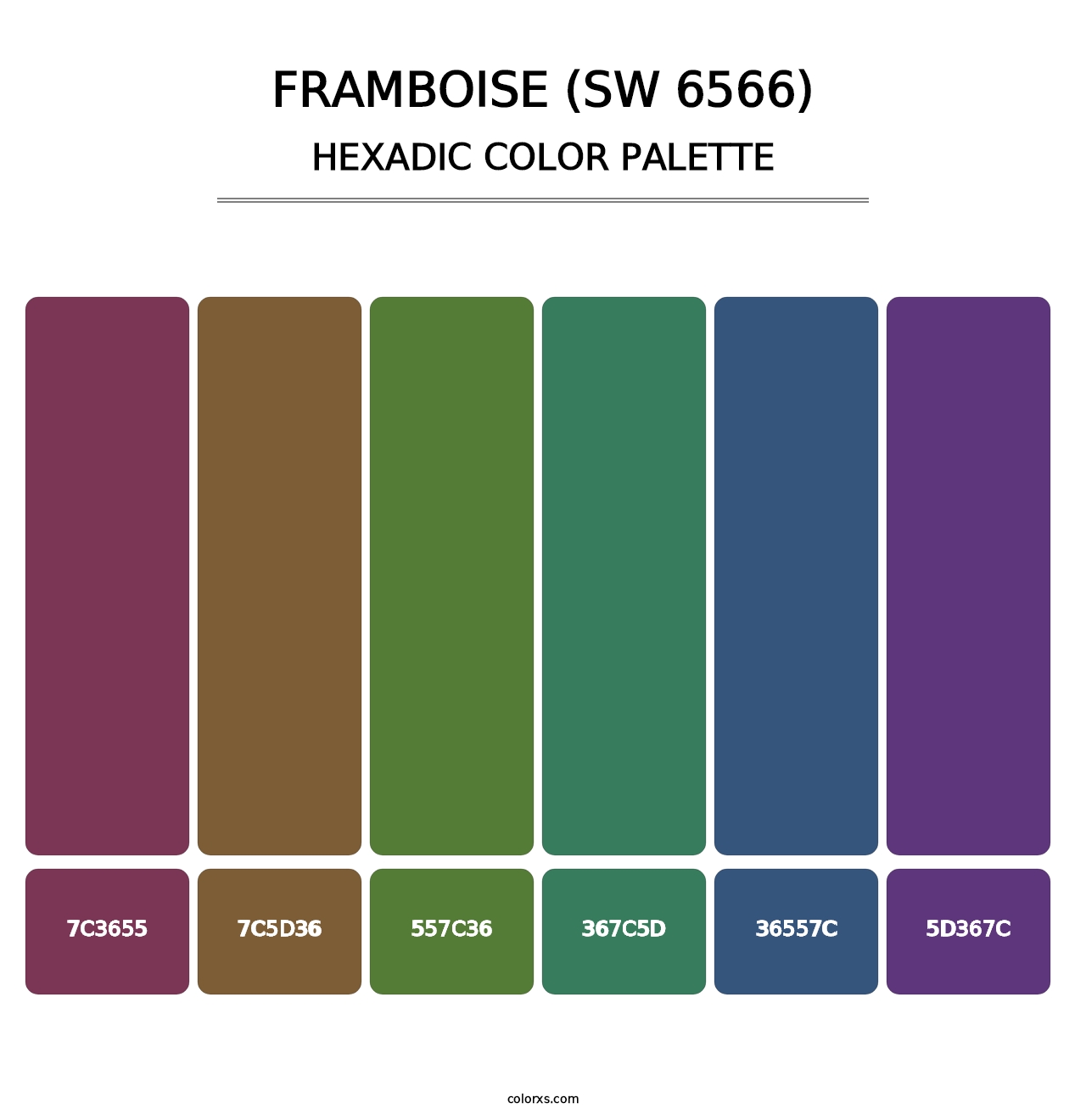 Framboise (SW 6566) - Hexadic Color Palette