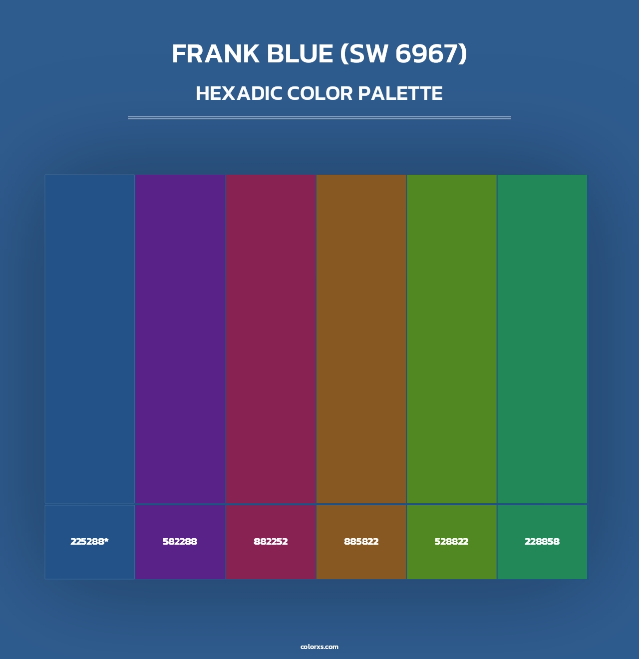 Frank Blue (SW 6967) - Hexadic Color Palette
