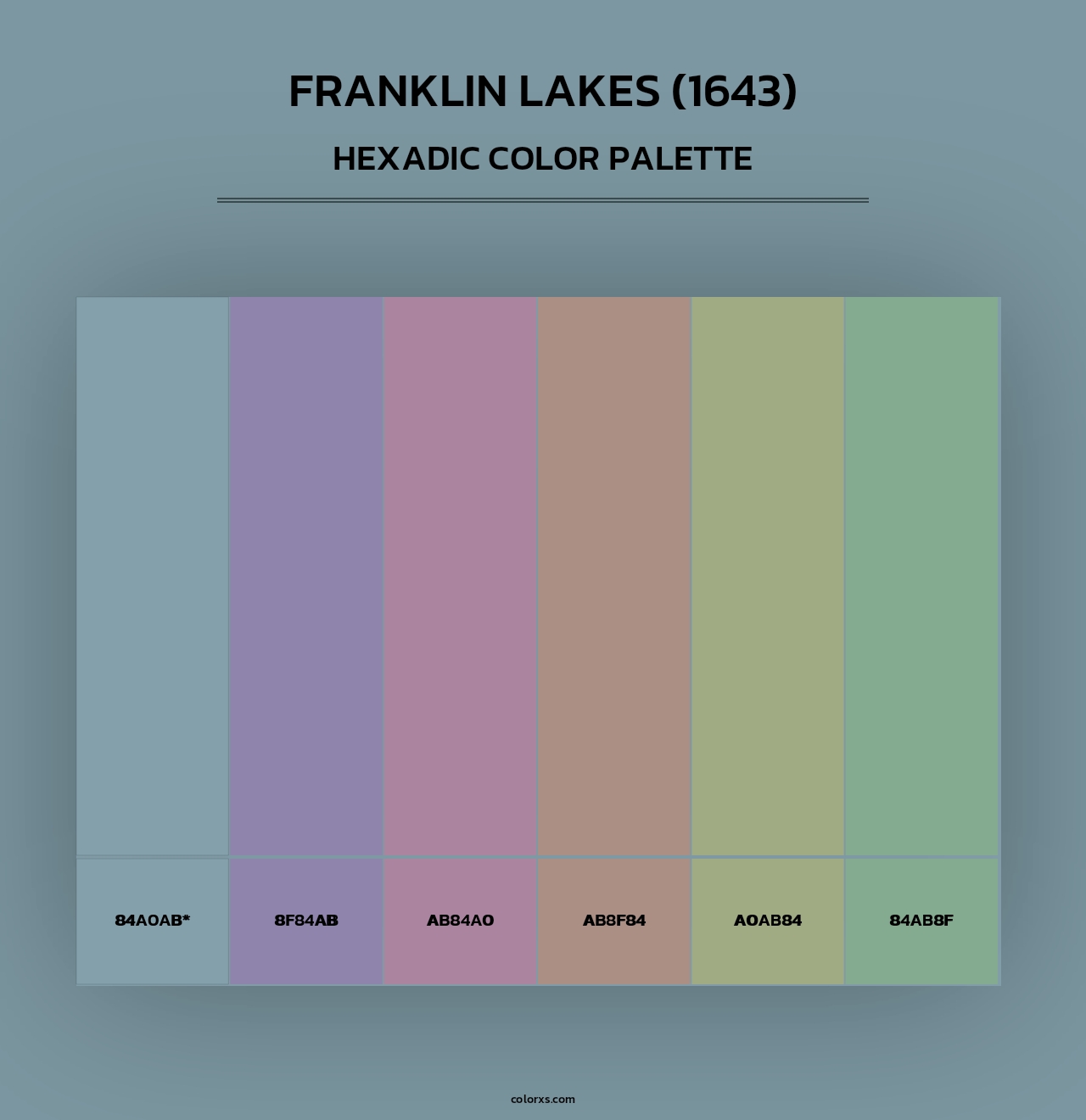 Franklin Lakes (1643) - Hexadic Color Palette