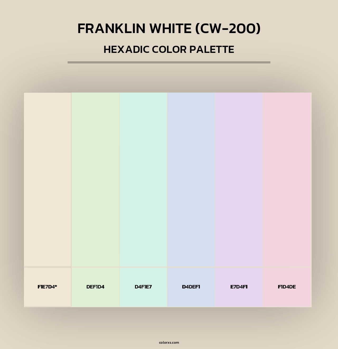 Franklin White (CW-200) - Hexadic Color Palette
