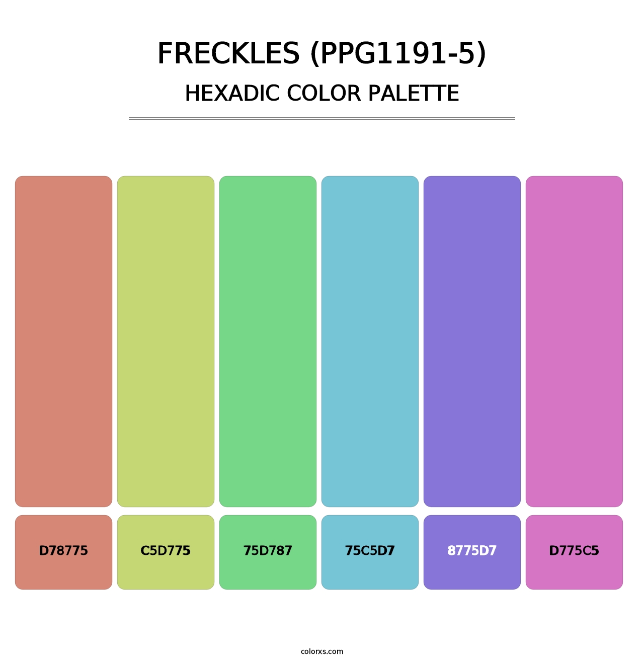 Freckles (PPG1191-5) - Hexadic Color Palette