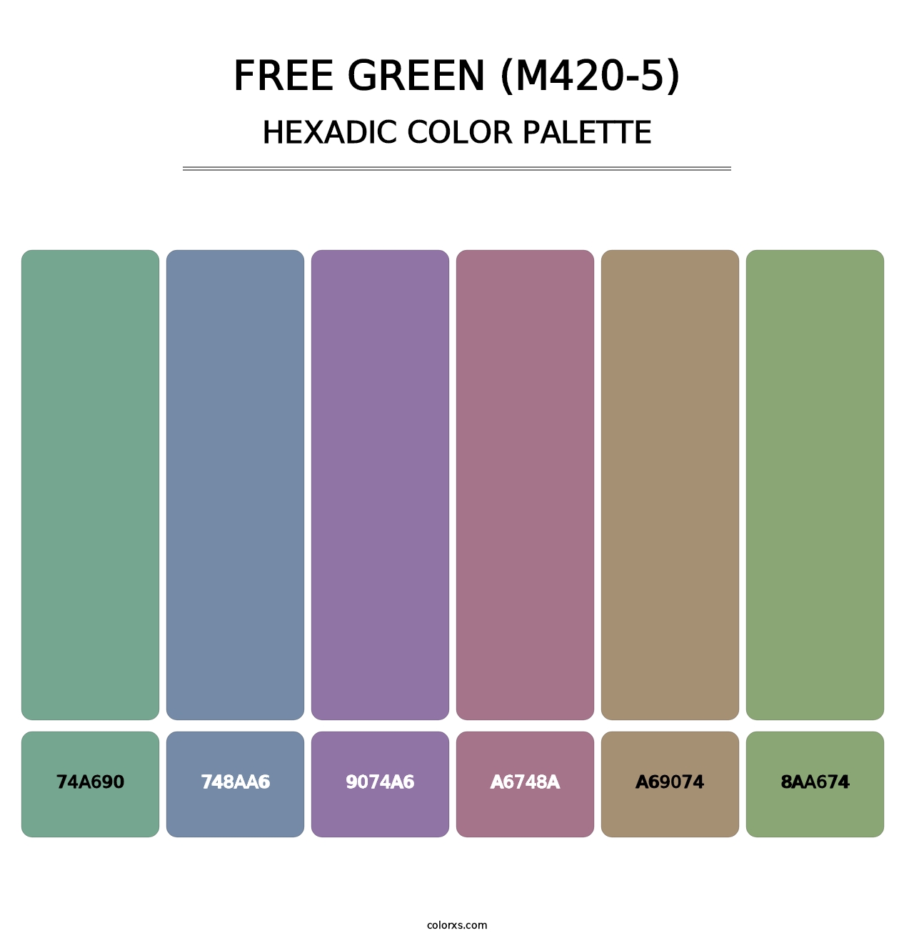 Free Green (M420-5) - Hexadic Color Palette