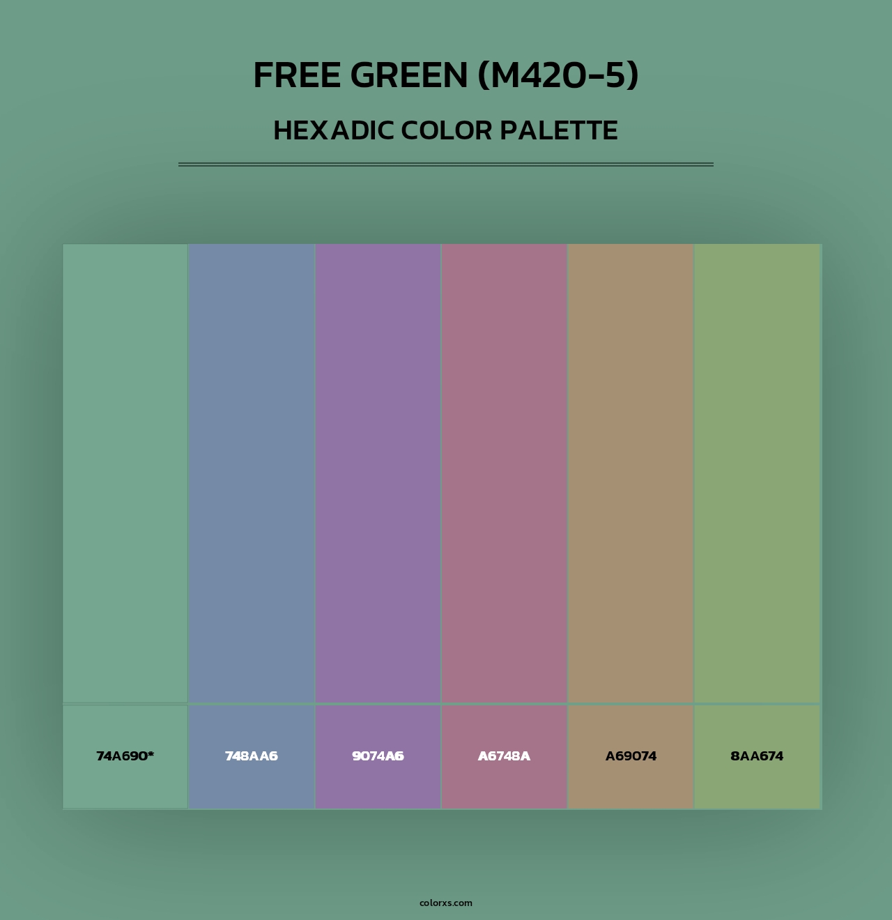 Free Green (M420-5) - Hexadic Color Palette