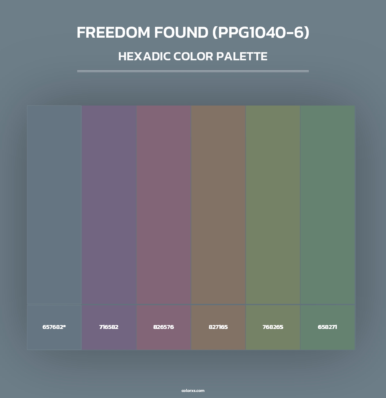 Freedom Found (PPG1040-6) - Hexadic Color Palette