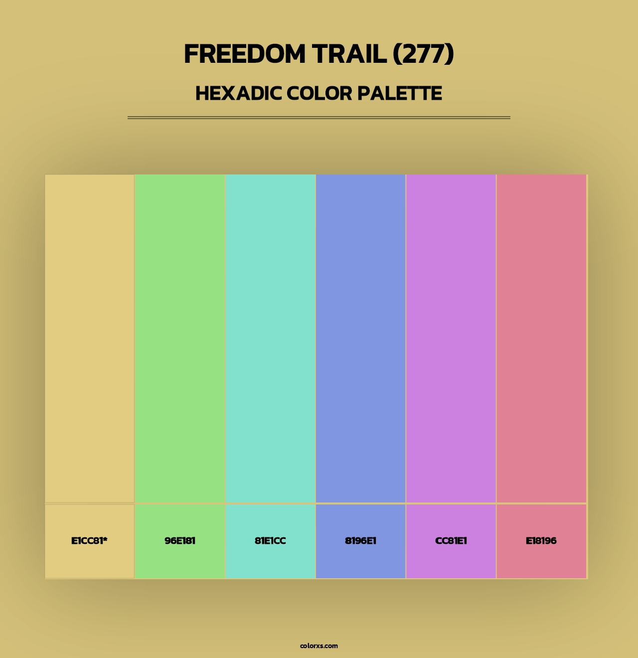 Freedom Trail (277) - Hexadic Color Palette