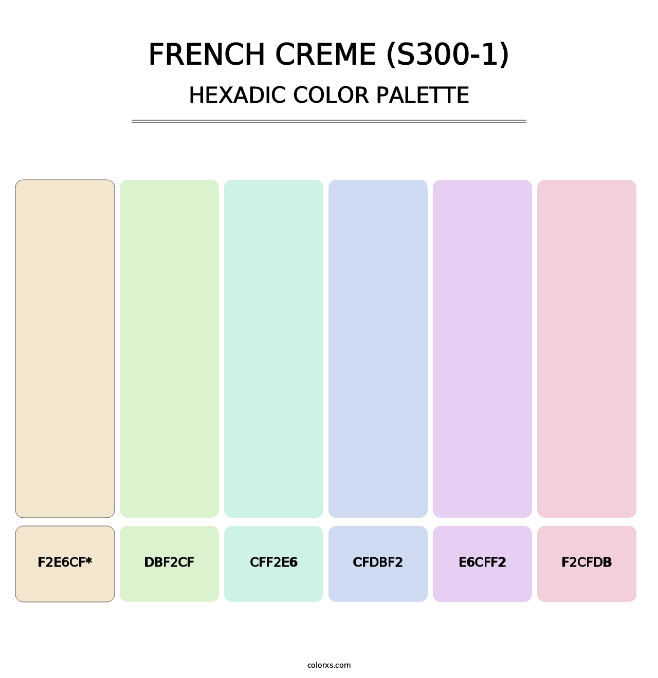 French Creme (S300-1) - Hexadic Color Palette