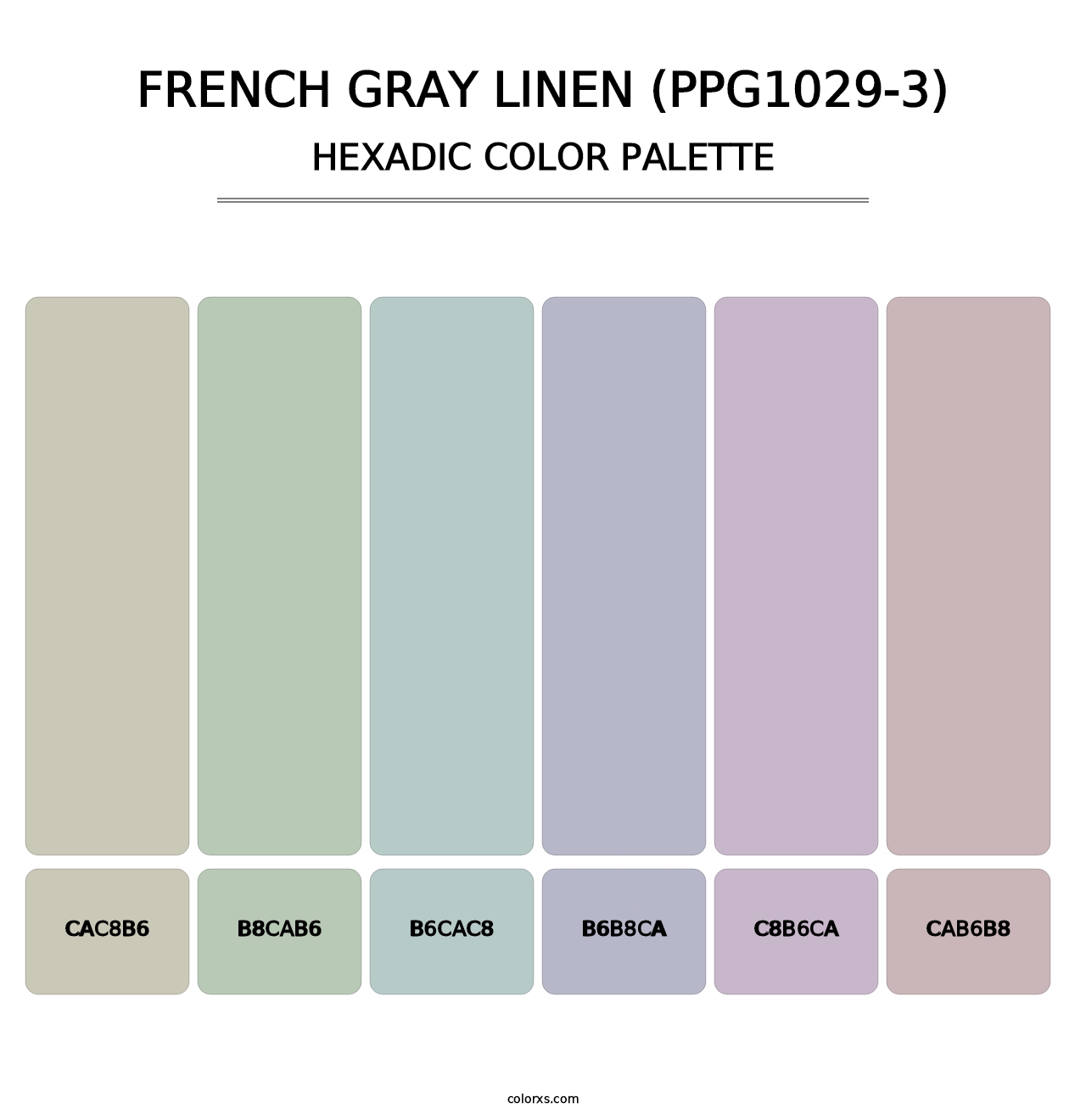 French Gray Linen (PPG1029-3) - Hexadic Color Palette