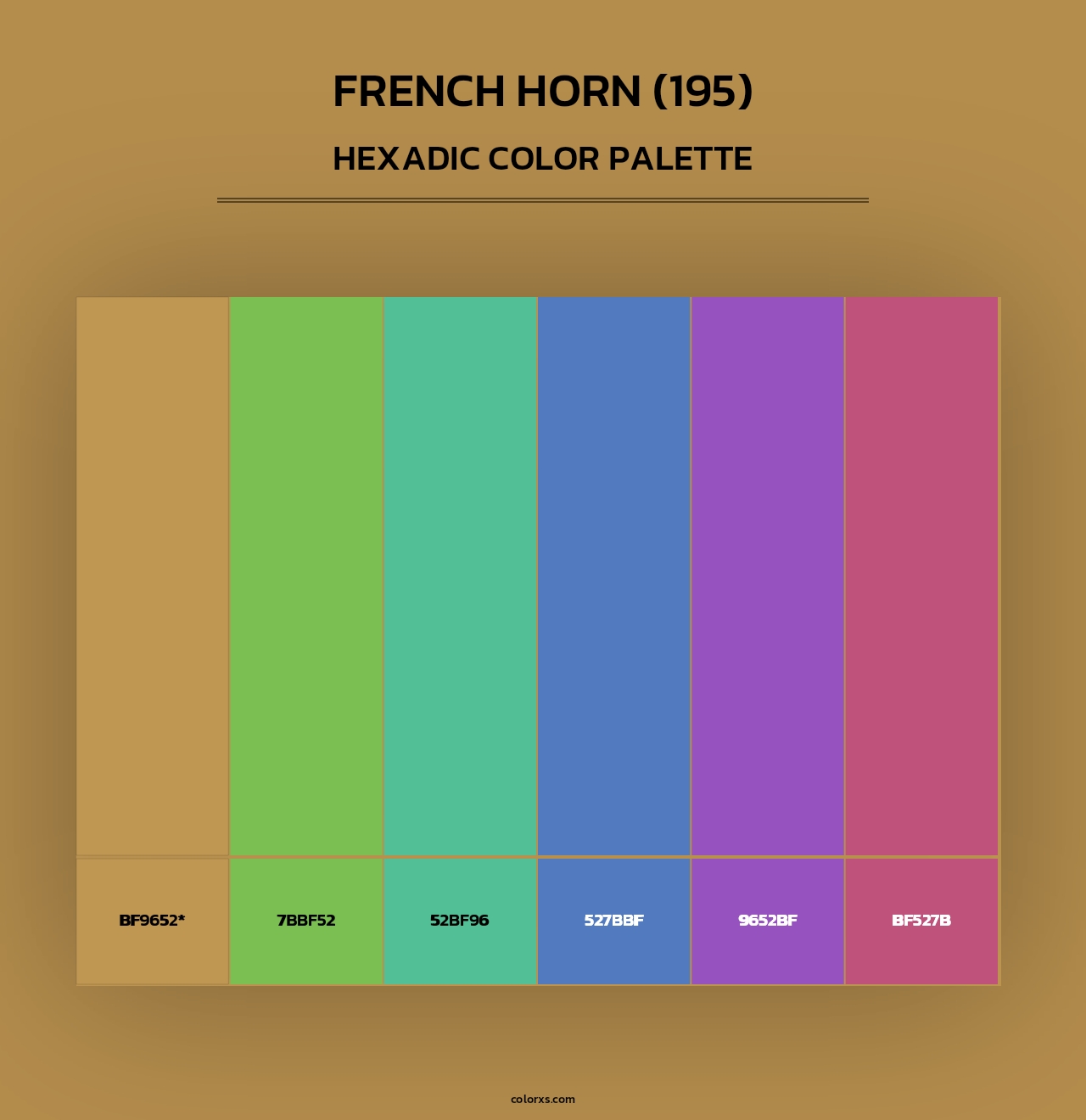 French Horn (195) - Hexadic Color Palette