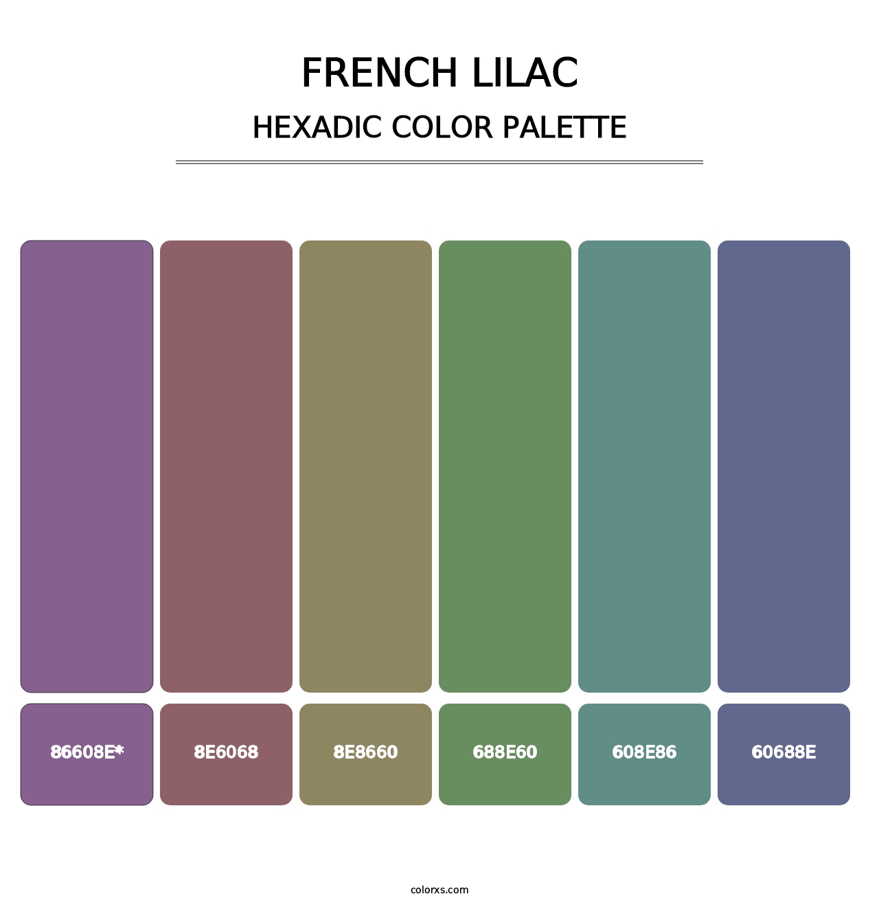 French Lilac - Hexadic Color Palette