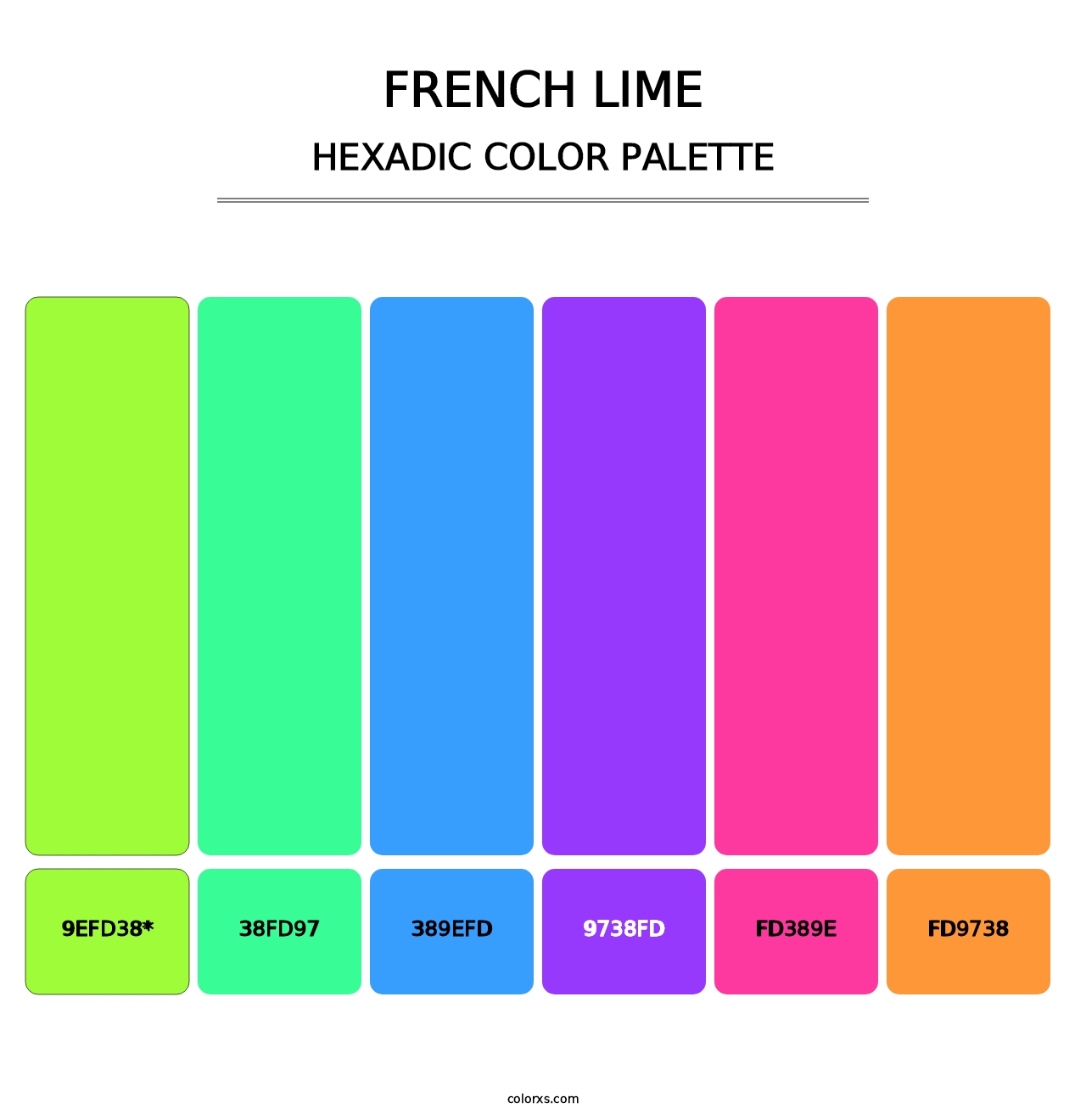 French Lime - Hexadic Color Palette