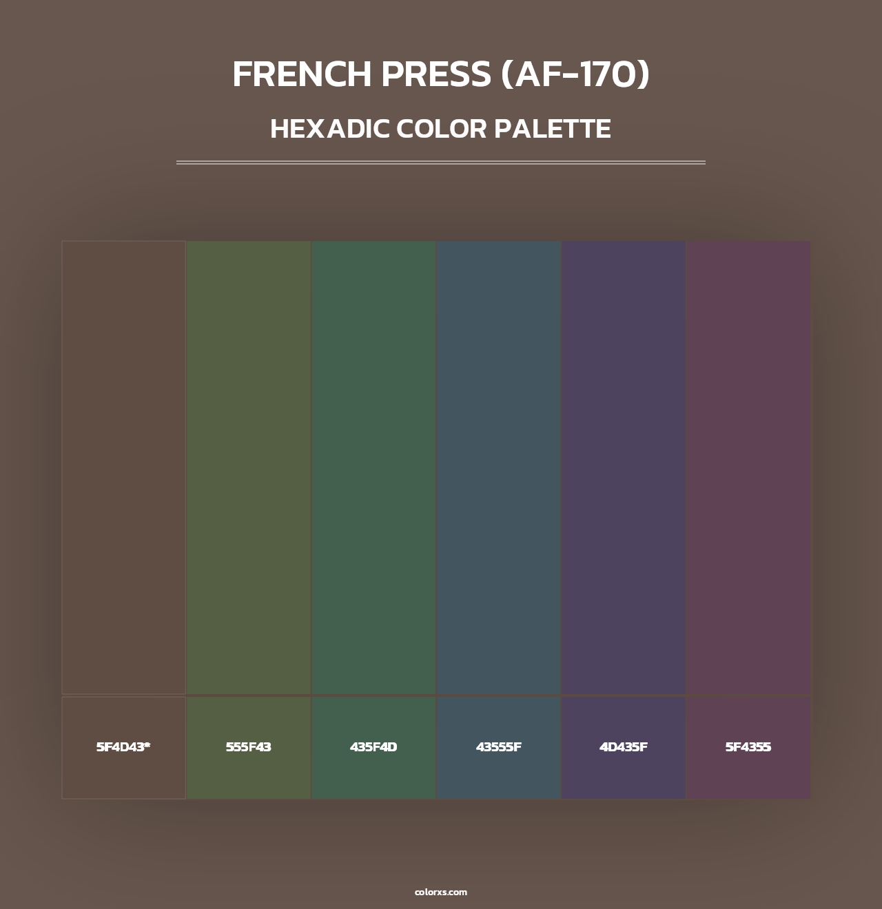 French Press (AF-170) - Hexadic Color Palette