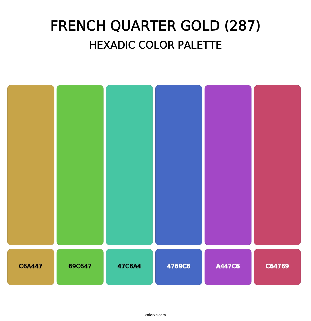 French Quarter Gold (287) - Hexadic Color Palette
