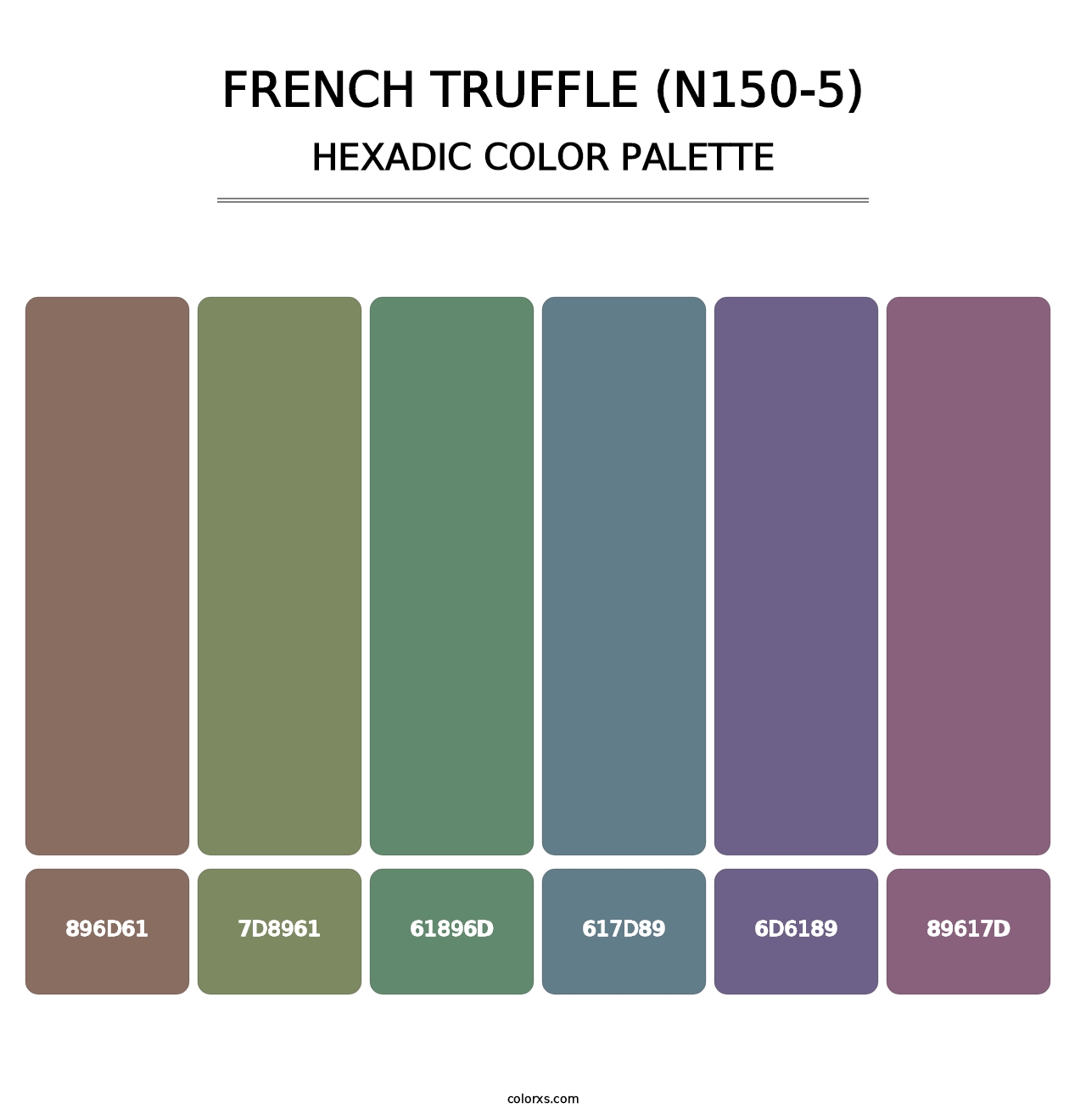 French Truffle (N150-5) - Hexadic Color Palette