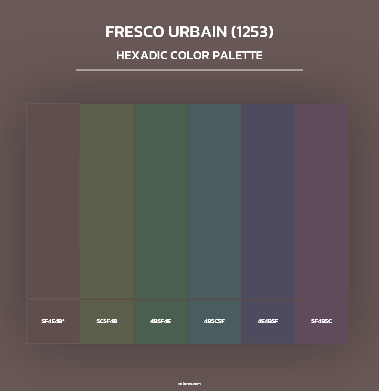 Fresco Urbain (1253) - Hexadic Color Palette