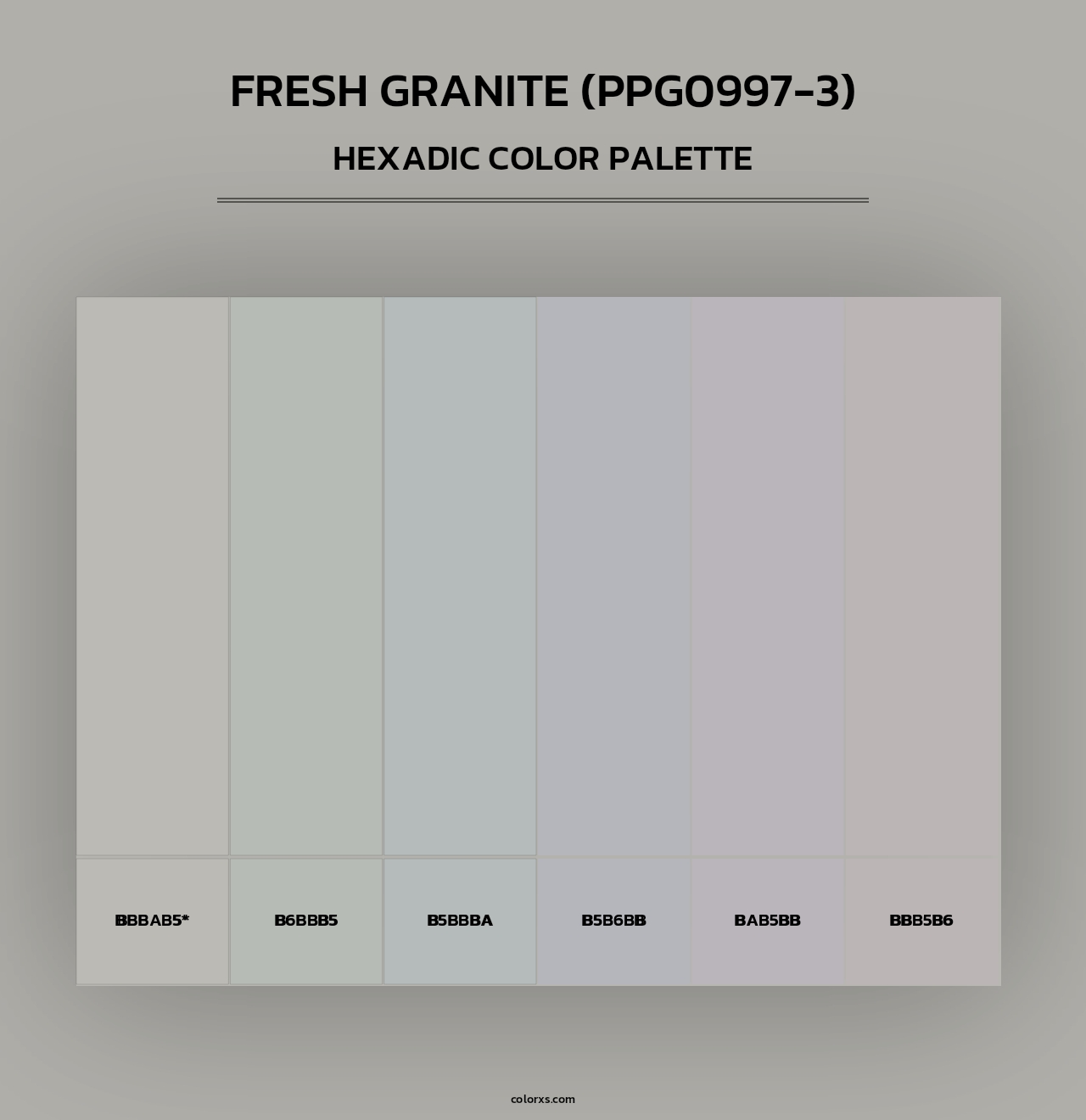 Fresh Granite (PPG0997-3) - Hexadic Color Palette