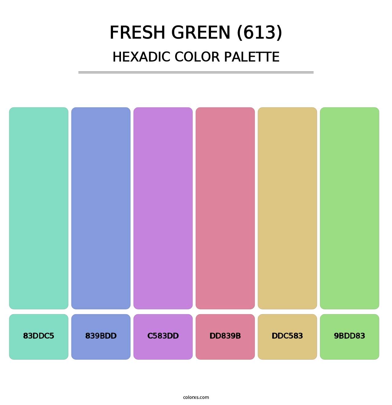 Fresh Green (613) - Hexadic Color Palette