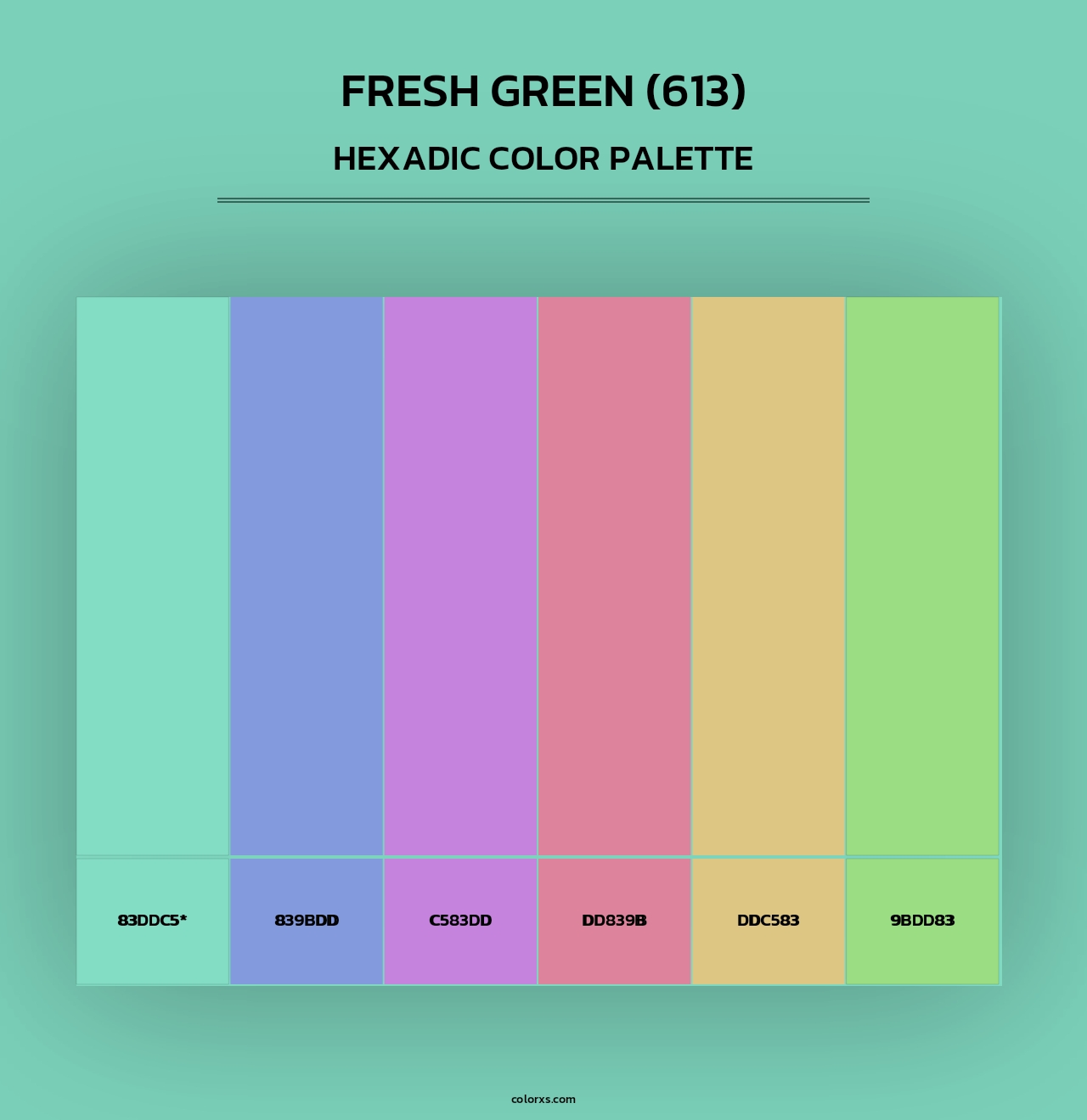 Fresh Green (613) - Hexadic Color Palette