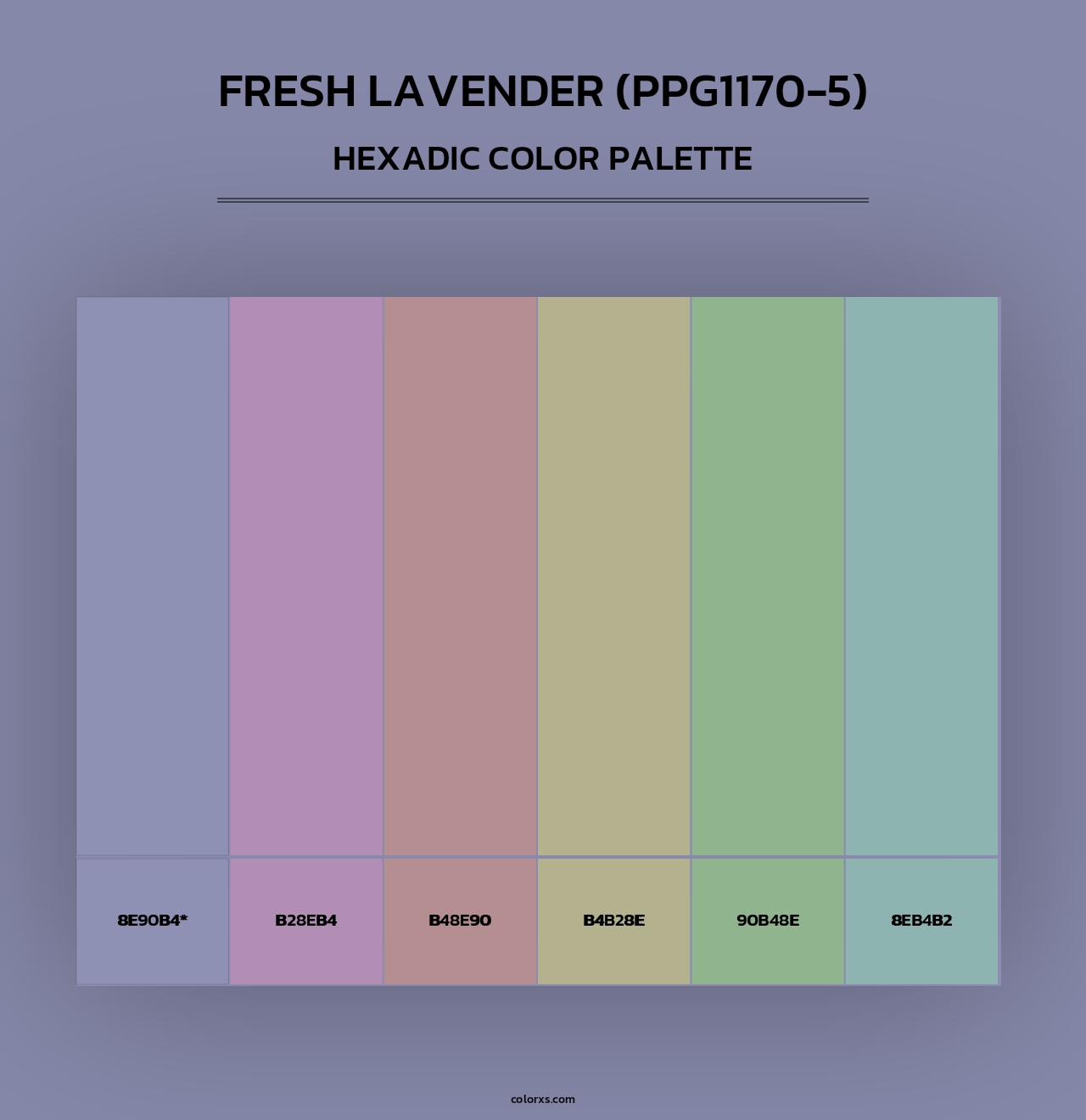 Fresh Lavender (PPG1170-5) - Hexadic Color Palette