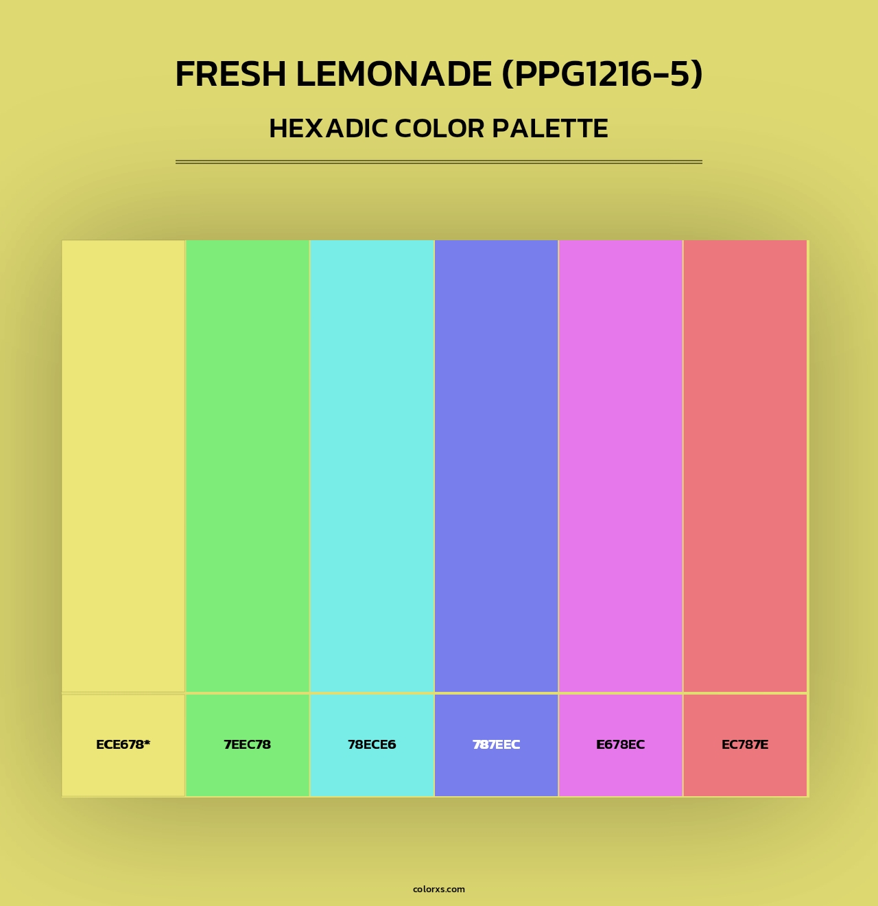Fresh Lemonade (PPG1216-5) - Hexadic Color Palette