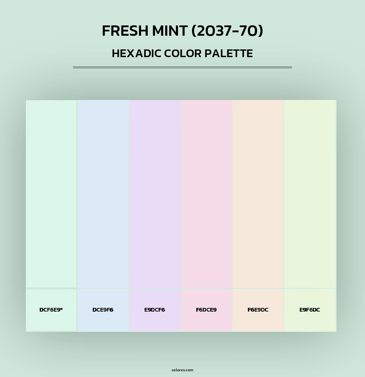 Fresh Mint (2037-70) - Hexadic Color Palette