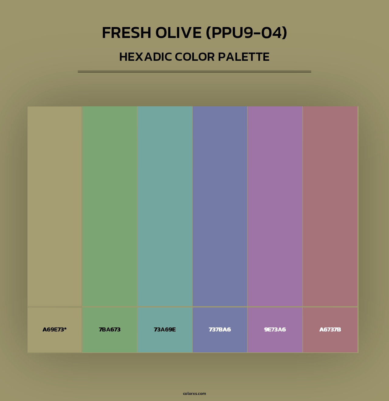 Fresh Olive (PPU9-04) - Hexadic Color Palette