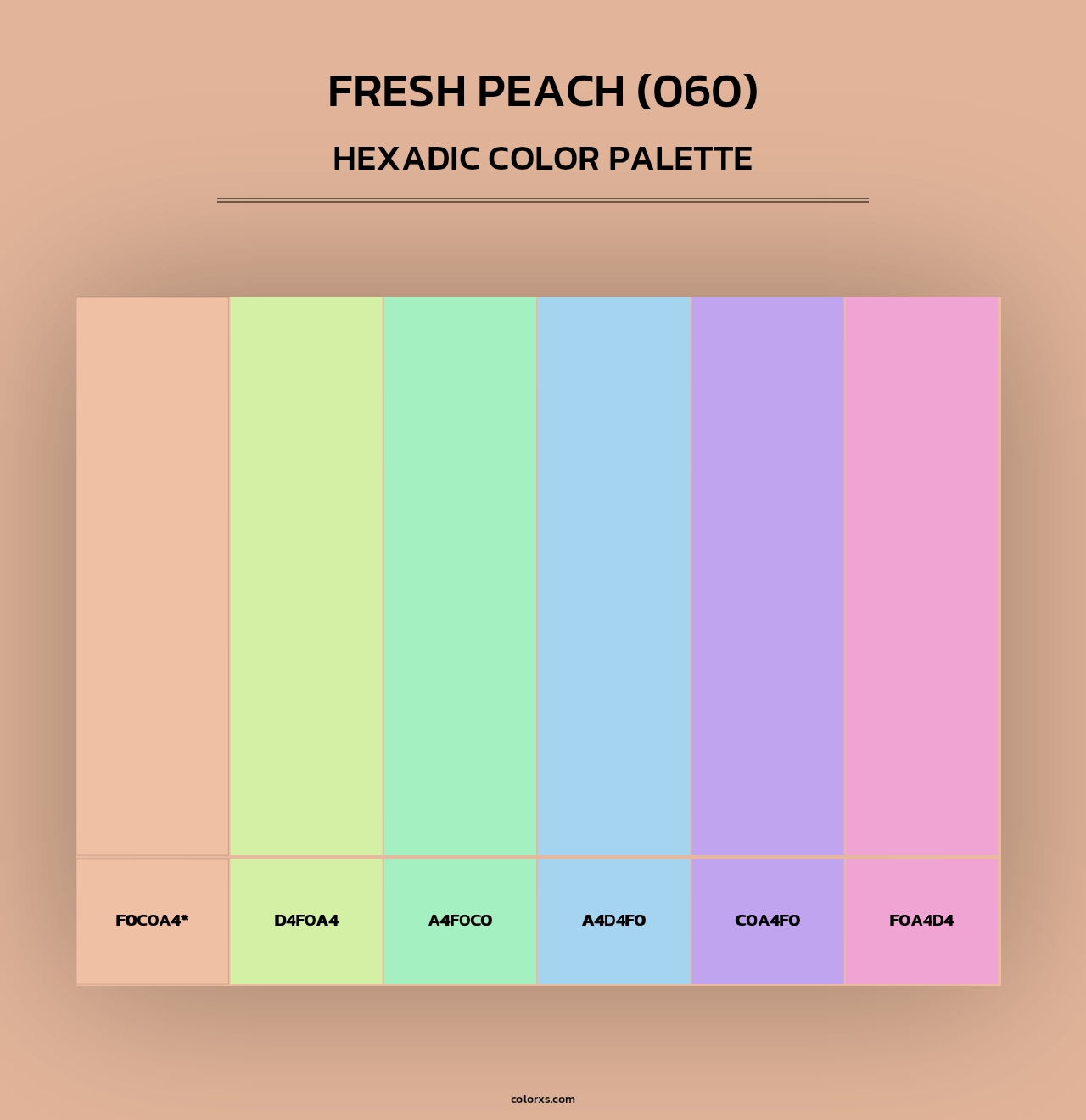 Fresh Peach (060) - Hexadic Color Palette