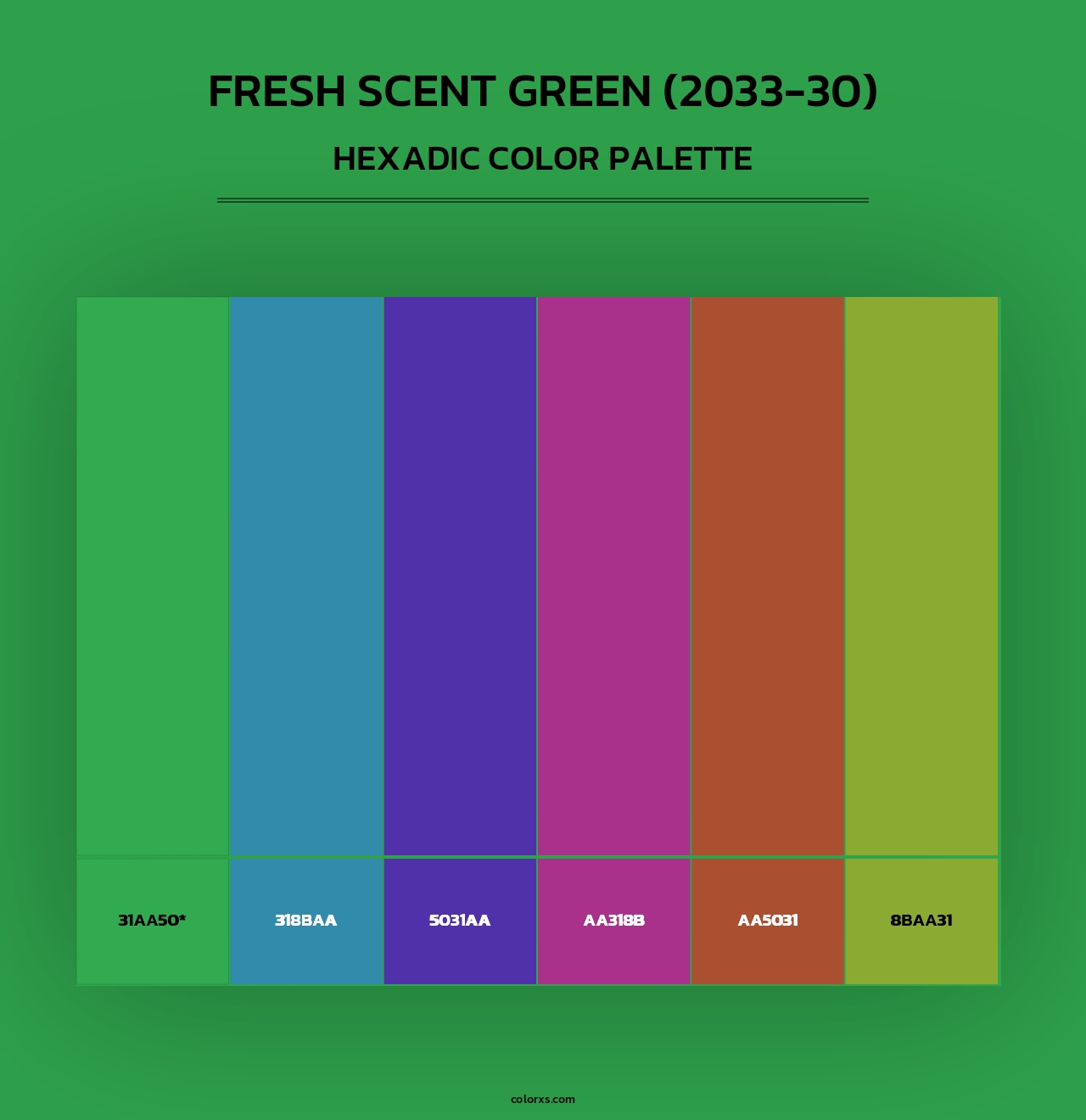 Fresh Scent Green (2033-30) - Hexadic Color Palette