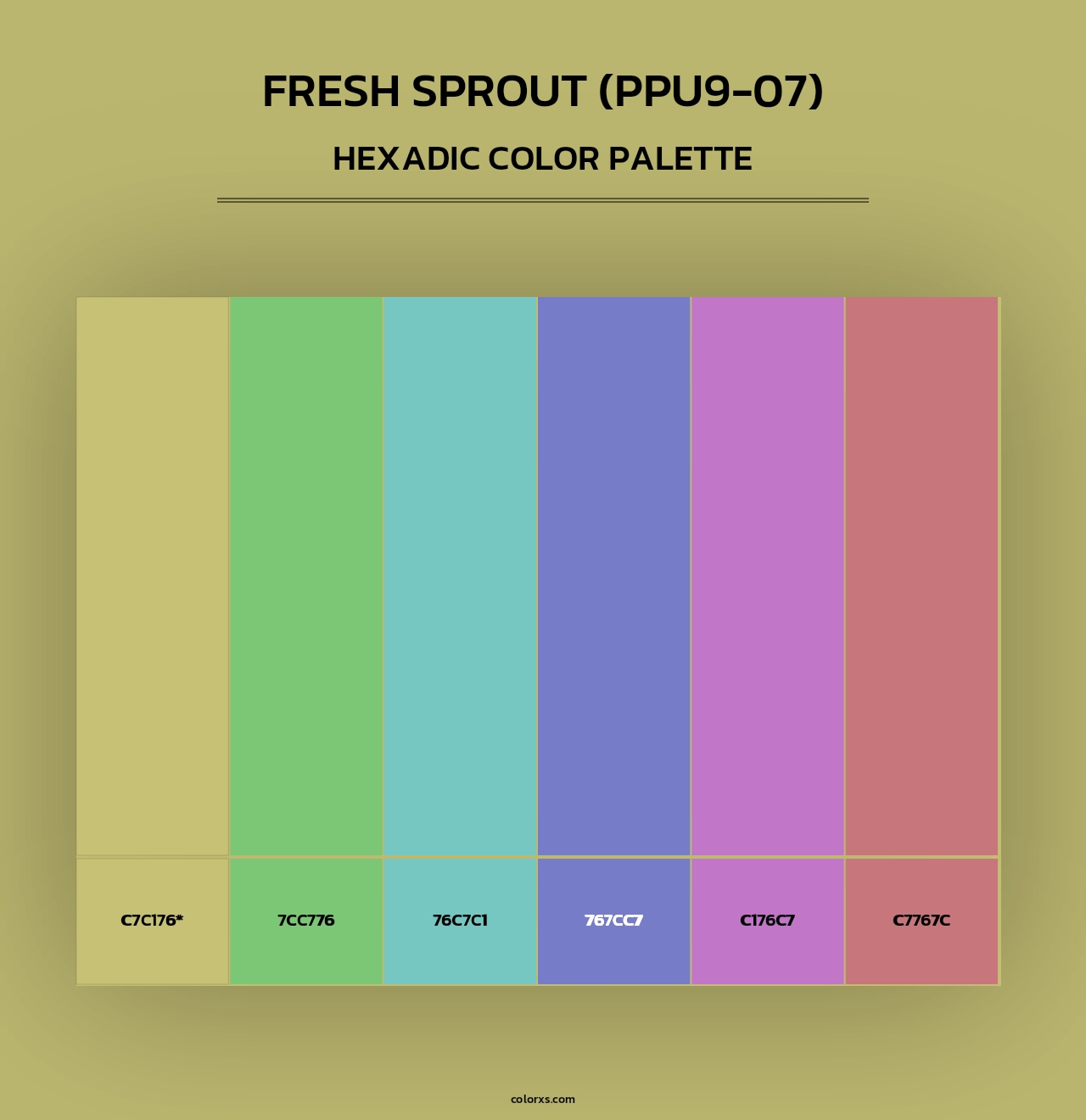 Fresh Sprout (PPU9-07) - Hexadic Color Palette